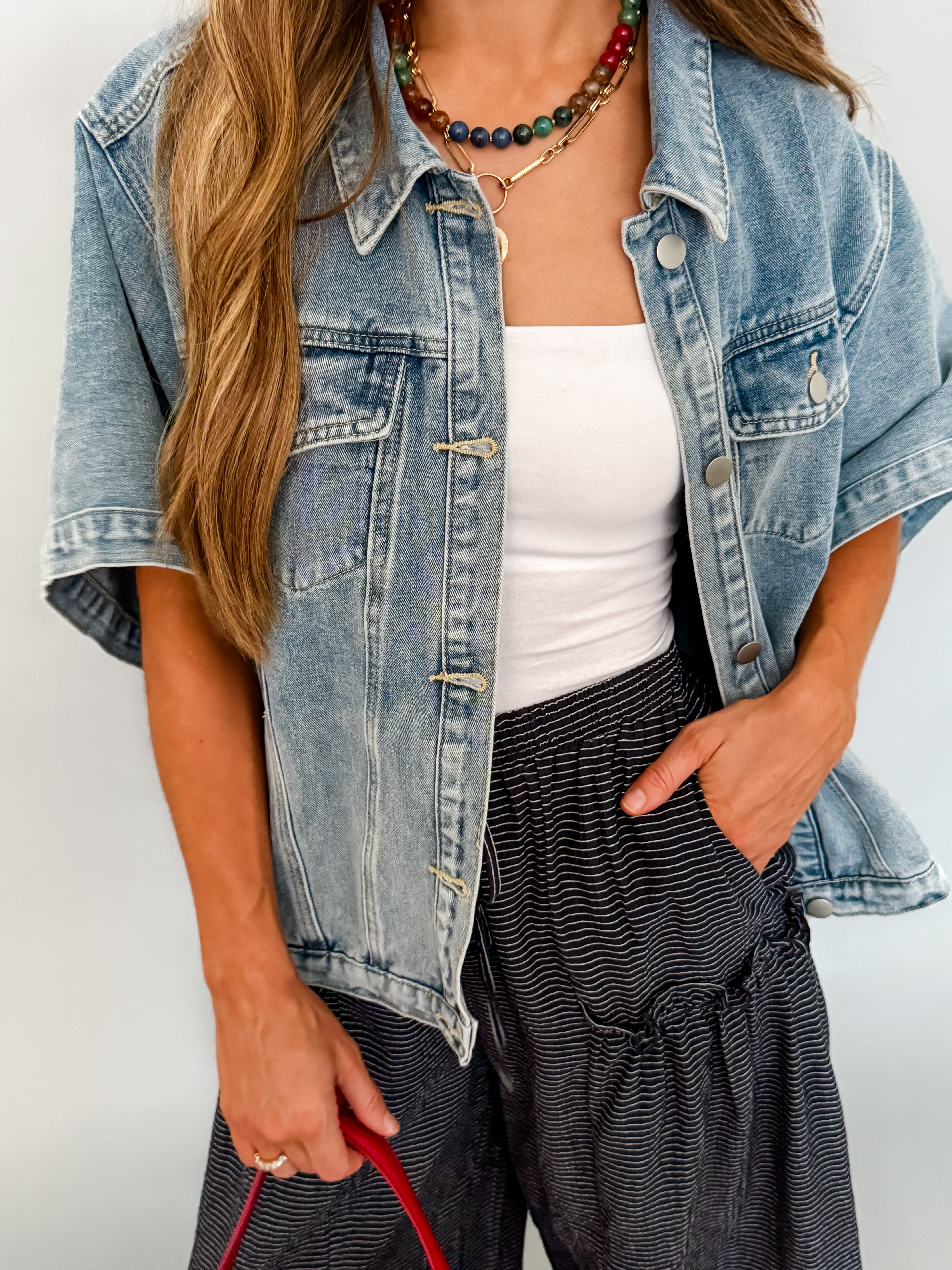 Destiny Denim Cape Jacket