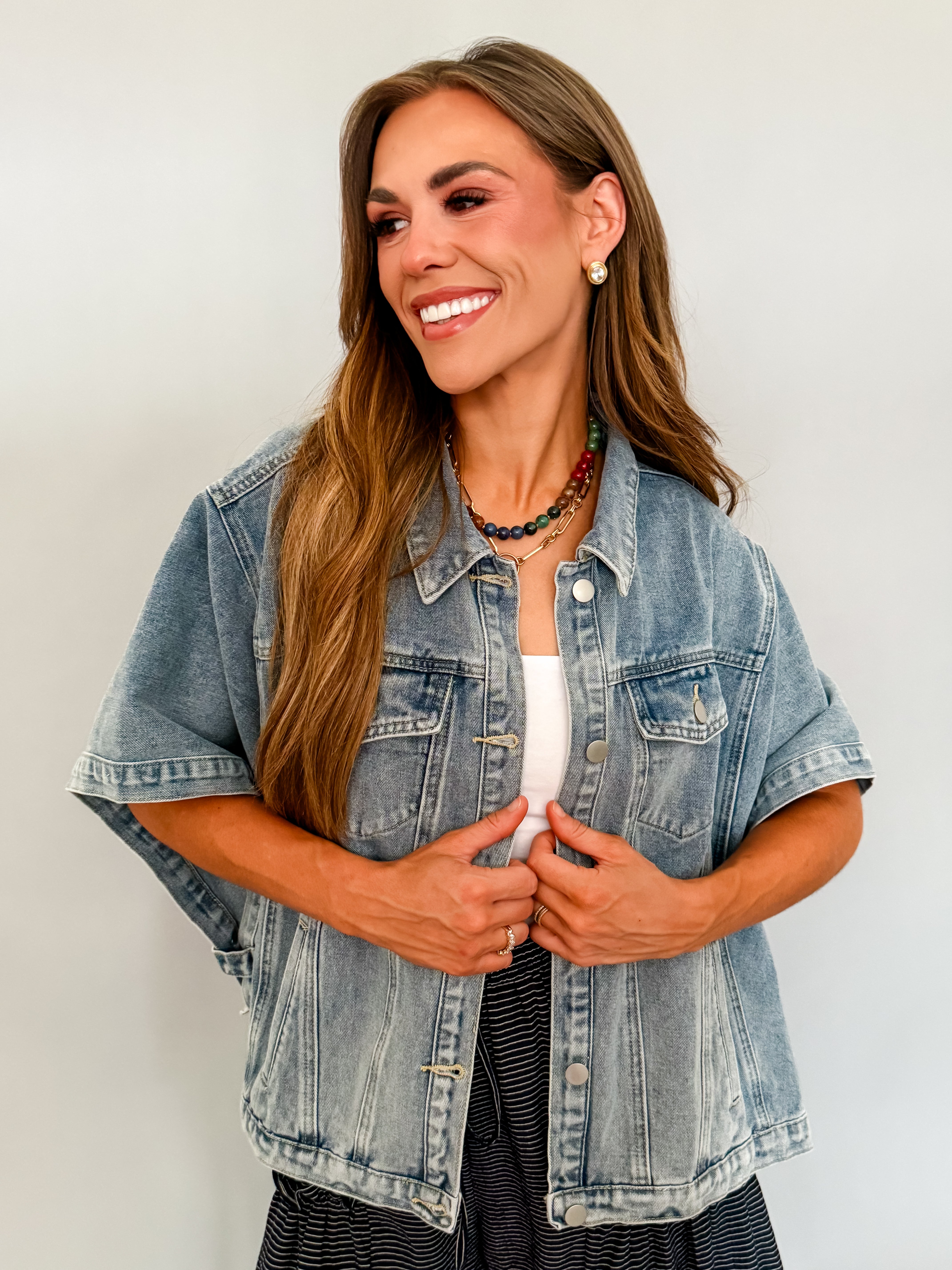 Destiny Denim Cape Jacket