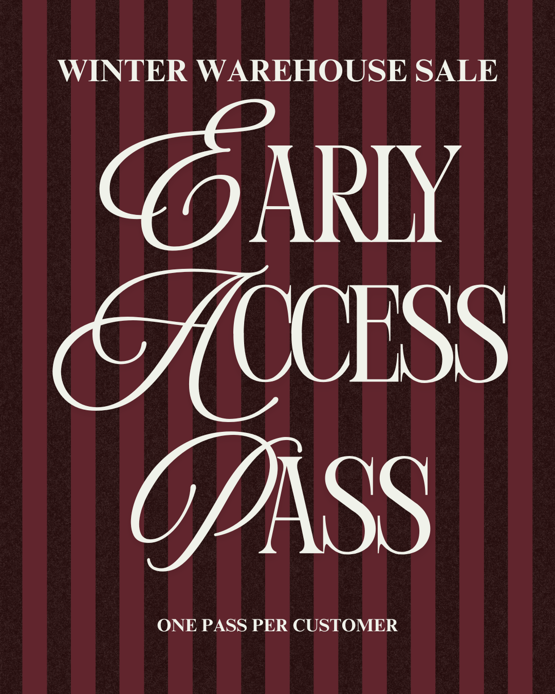Winter Warehouse Sale VIP