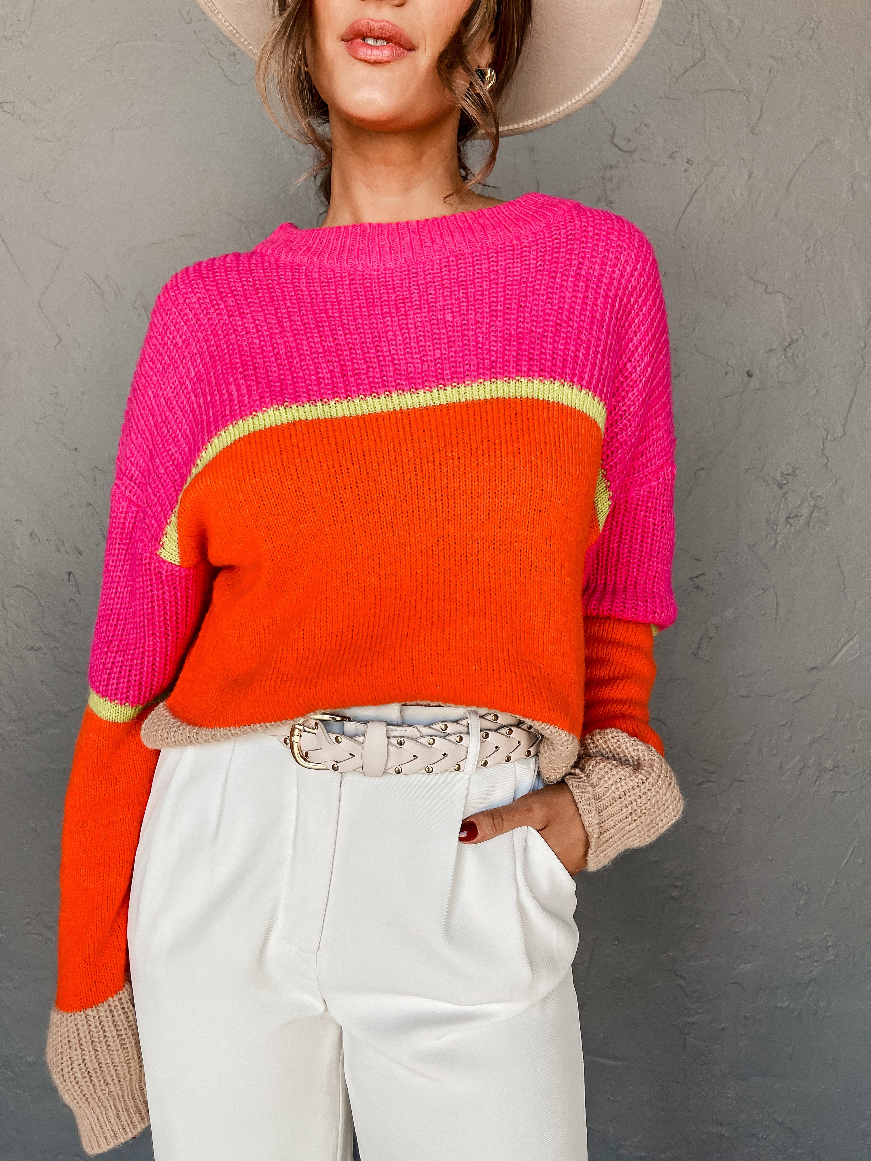 Ease Your Mind Color Block Sweater