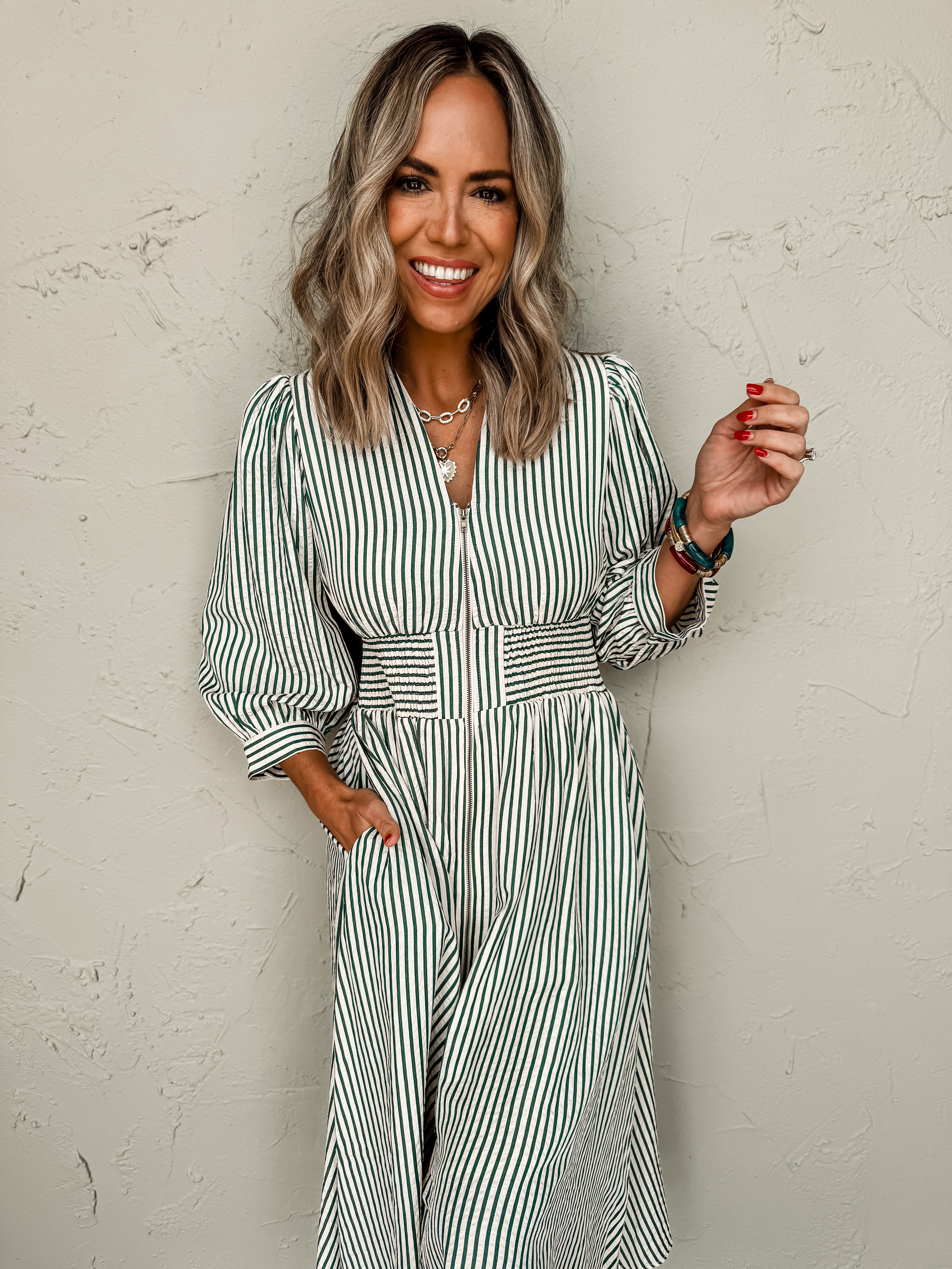 Effortless Chic Striped Midi Dress