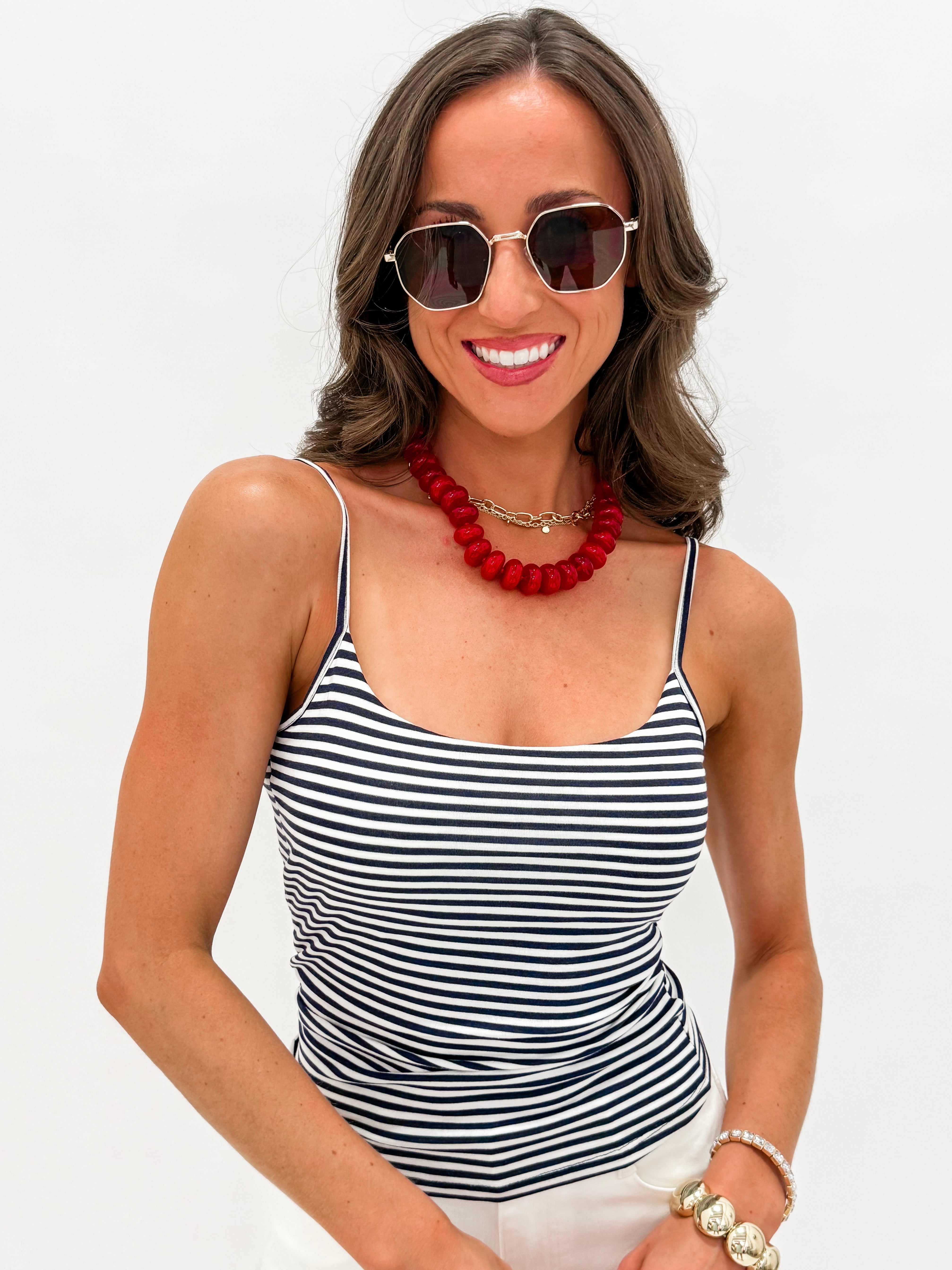 Eliza Double Lined Cami-Navy