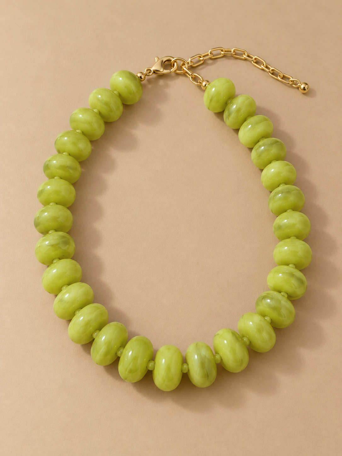 Elle Marbled Resin Beaded Necklace
