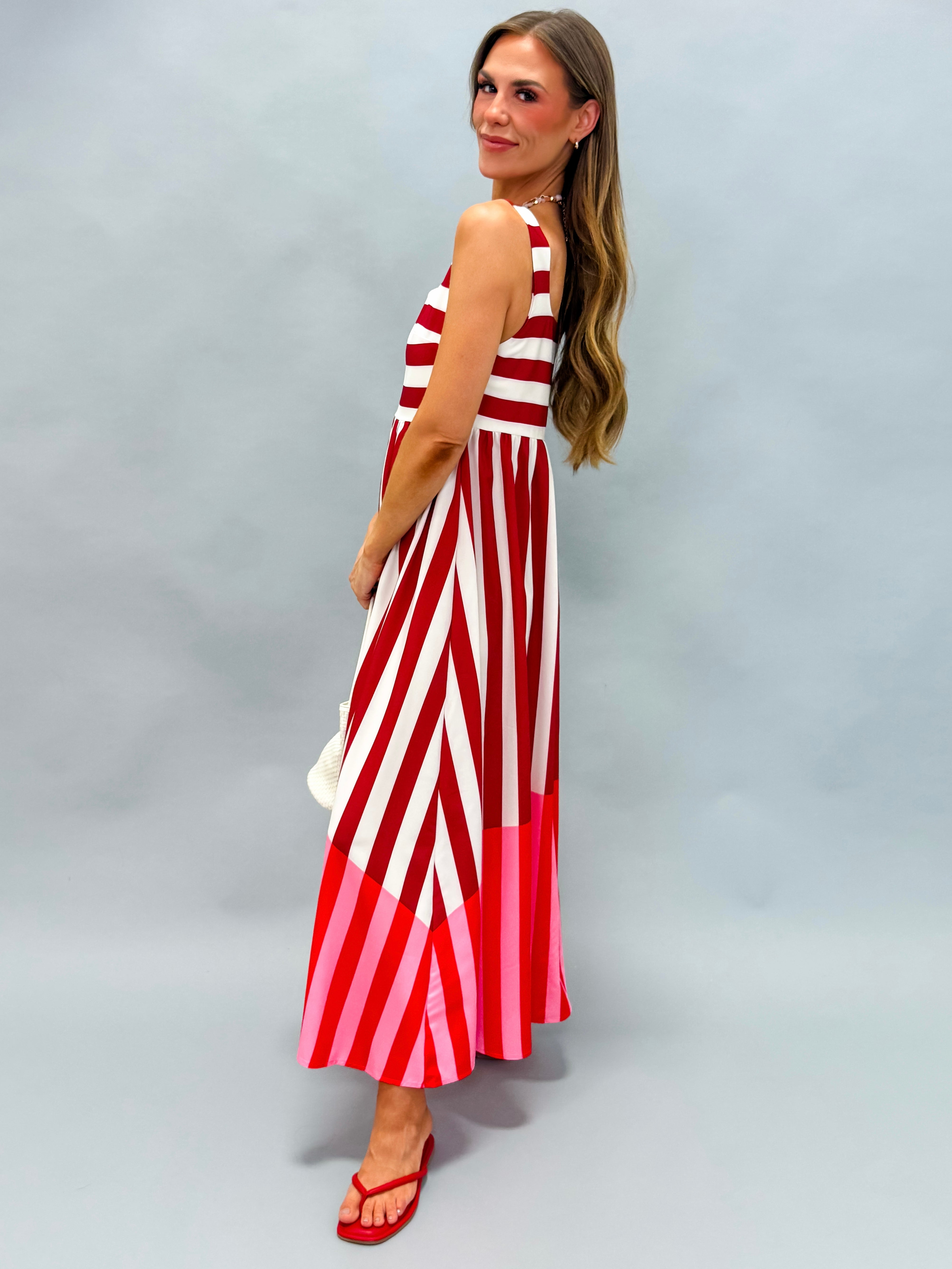 Ellie Striped Midi Dress