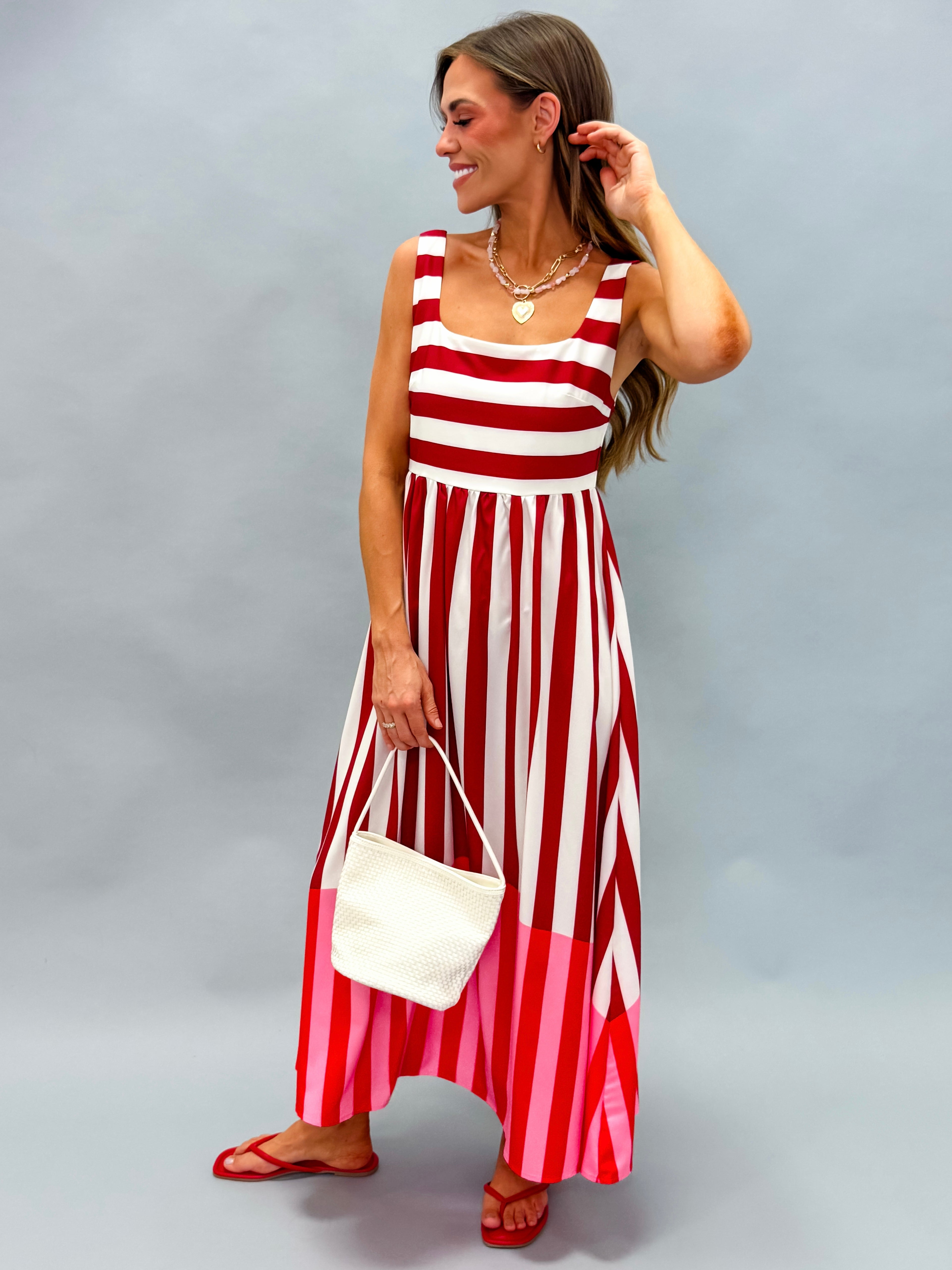 Ellie Striped Midi Dress