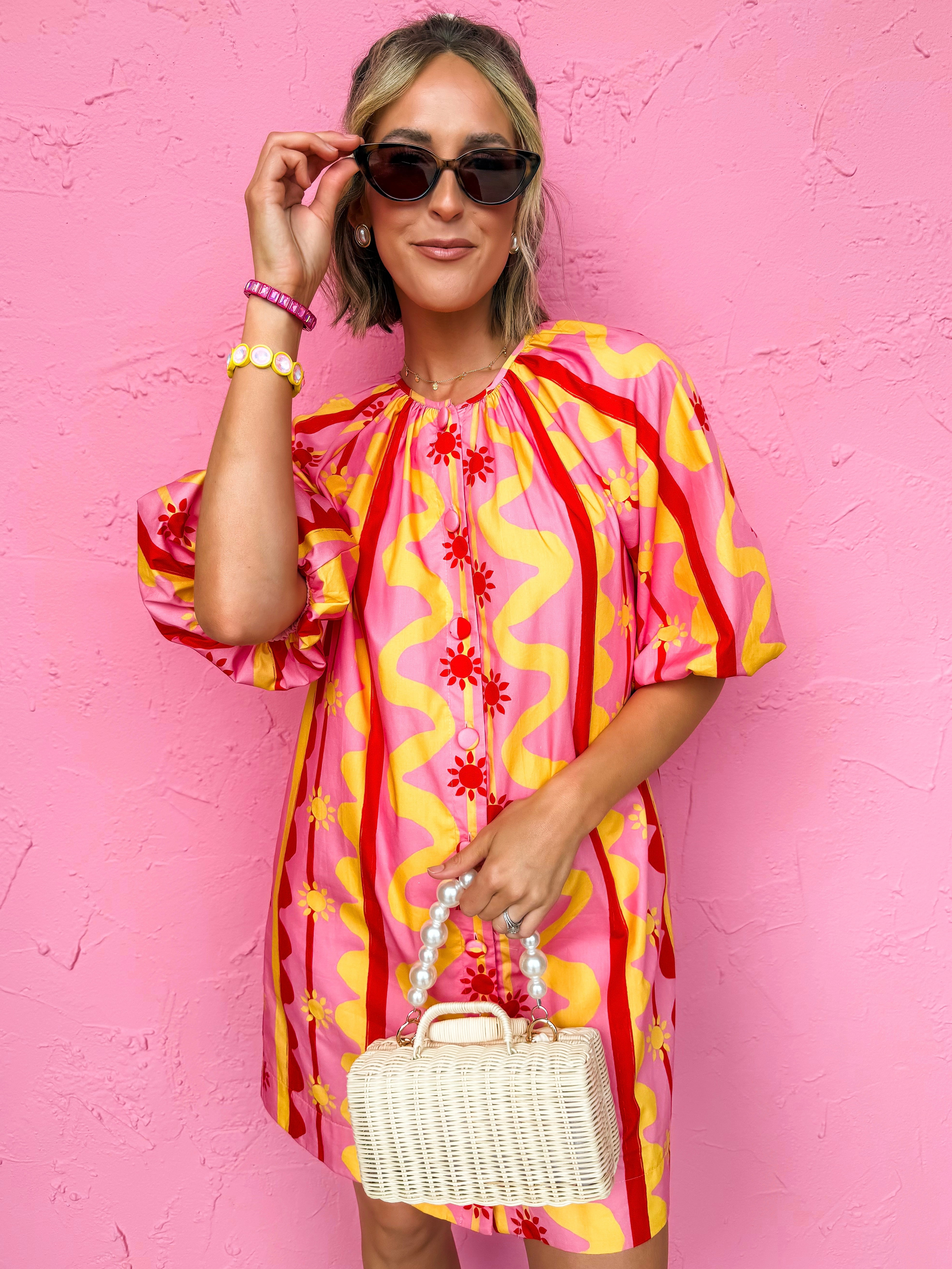 Elliotte Button Down Shift Dress