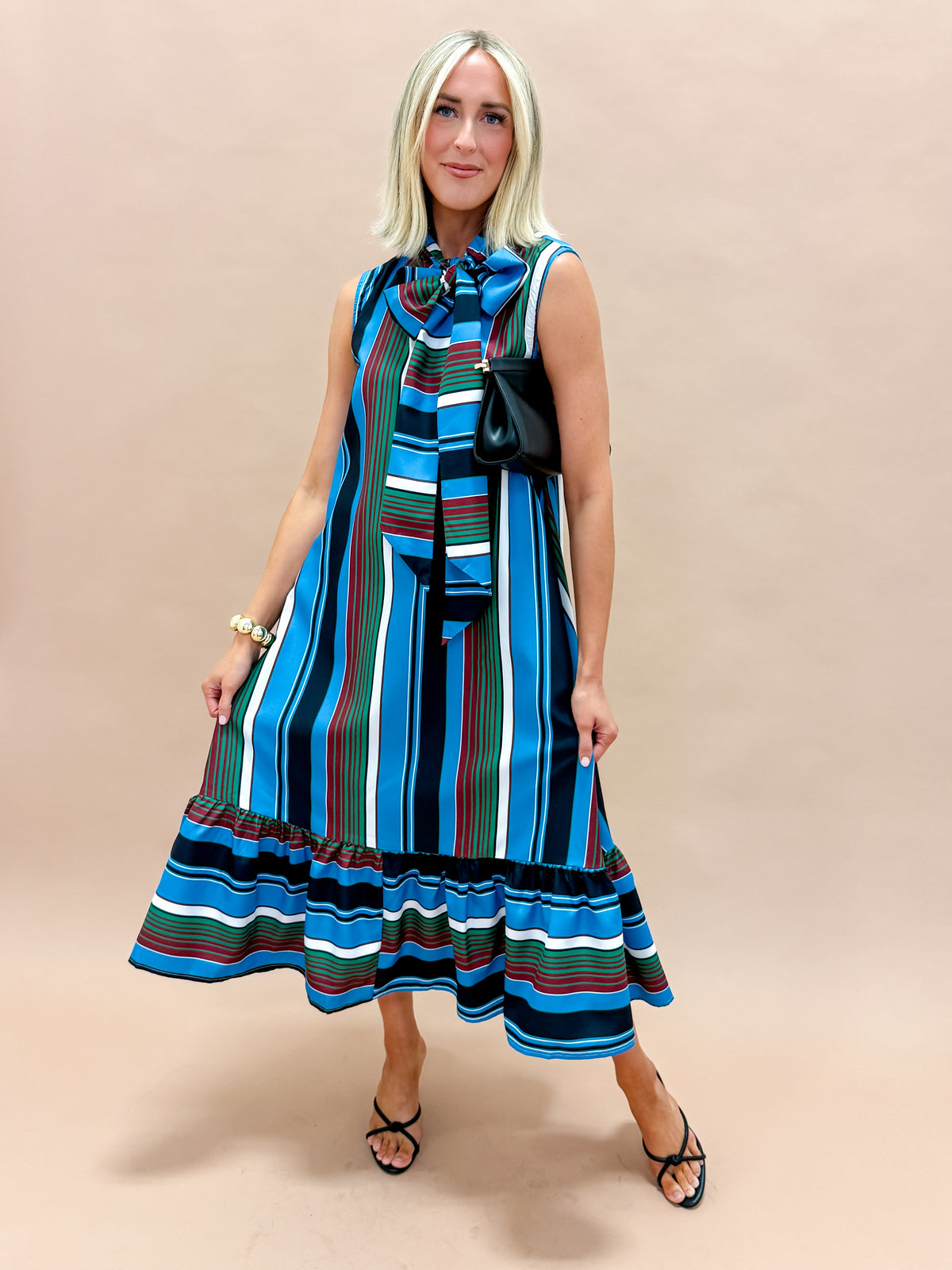Eloise Mock Neck Sleeveless Midi Dress