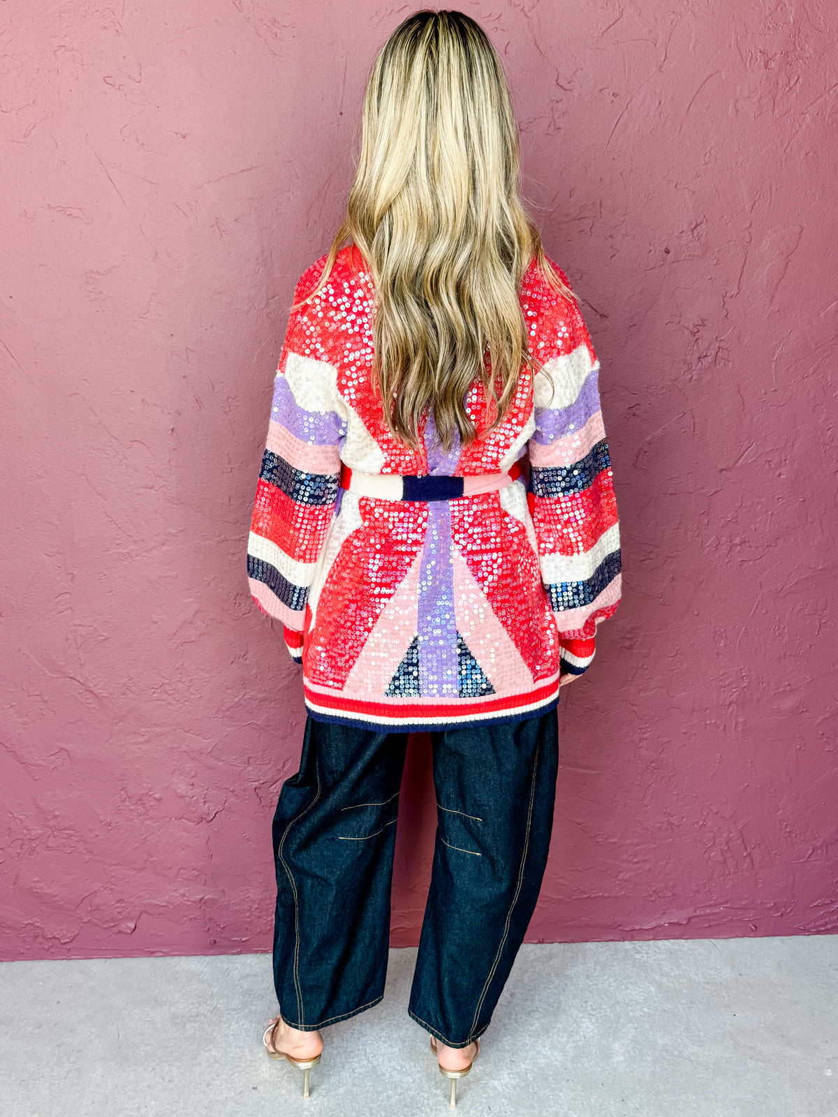 Emory Sequin Stripe Cardigan