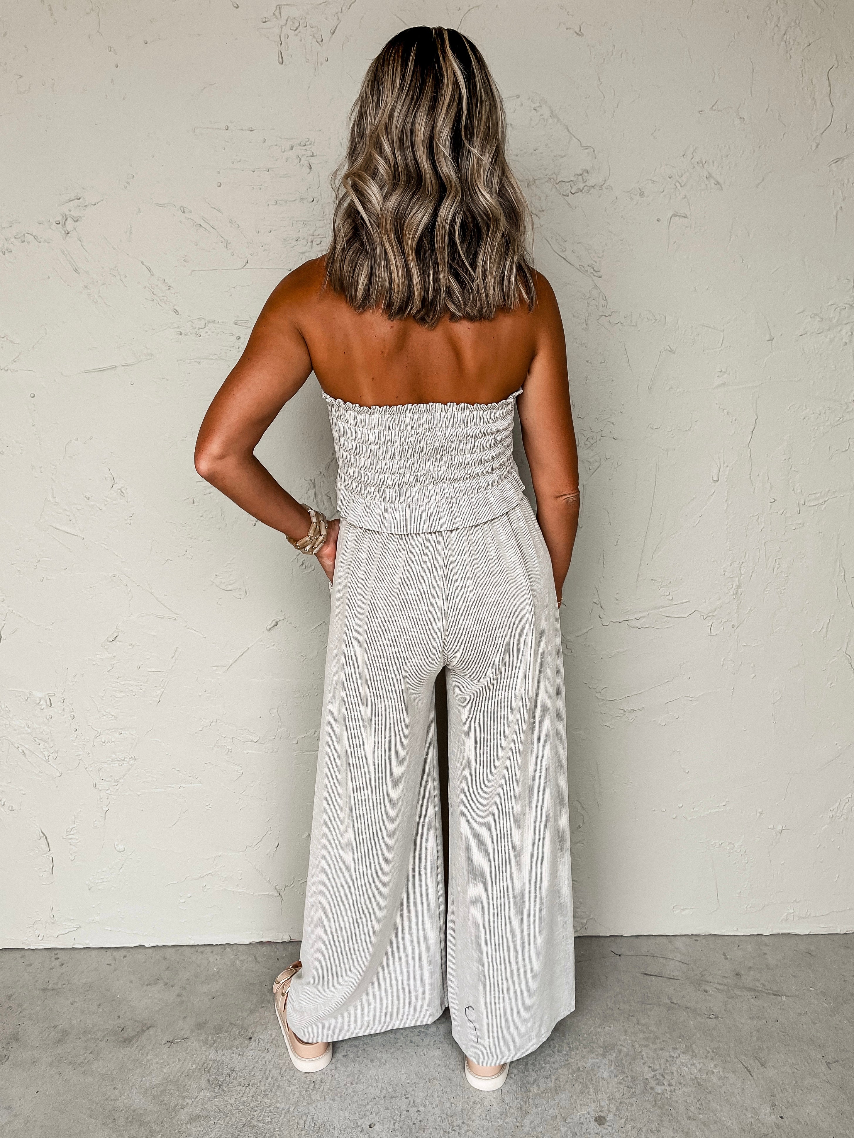 Everitt Strapless Top And Pant Set