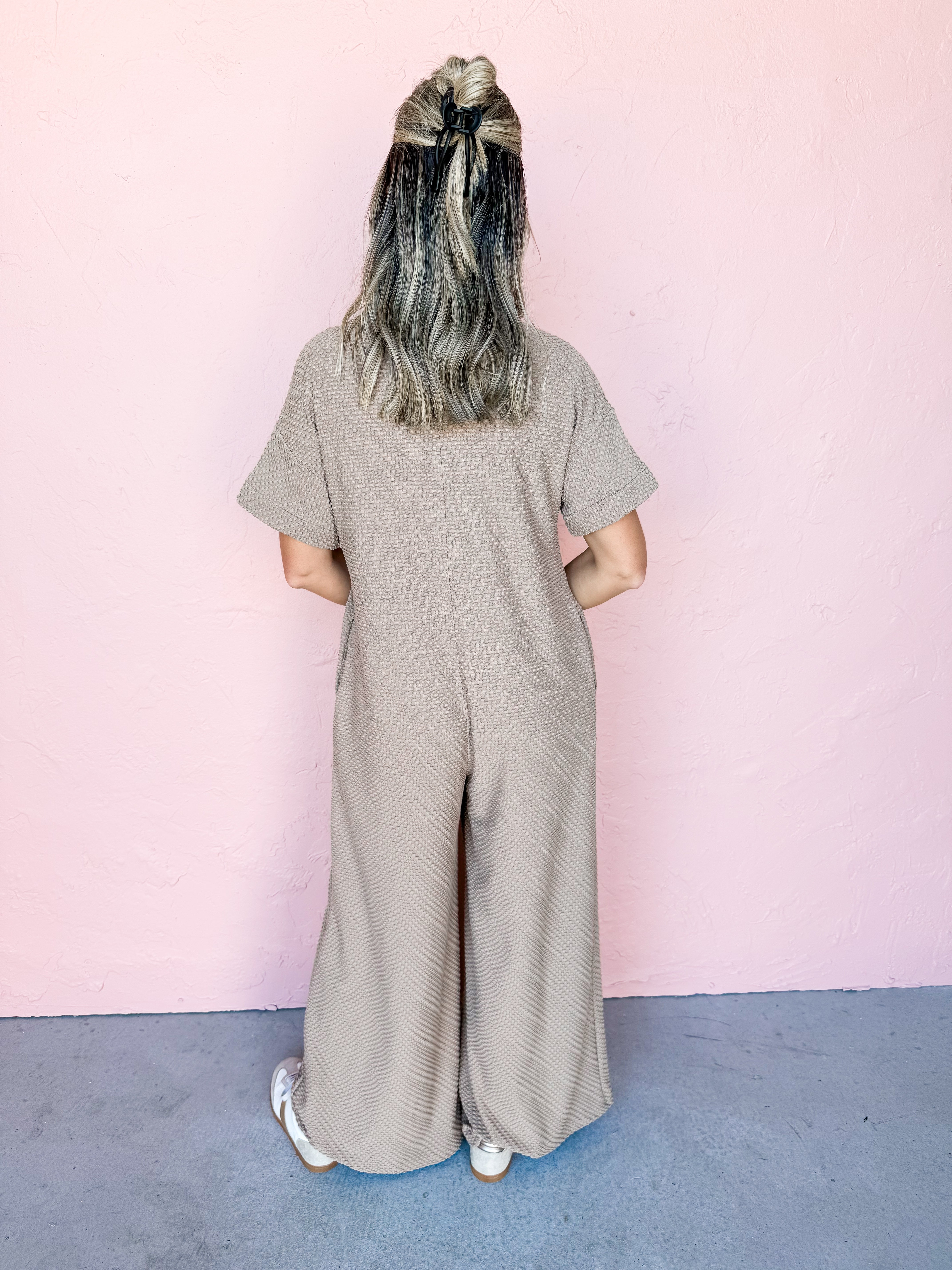 Everyday Hustle Textured Jumpsuit