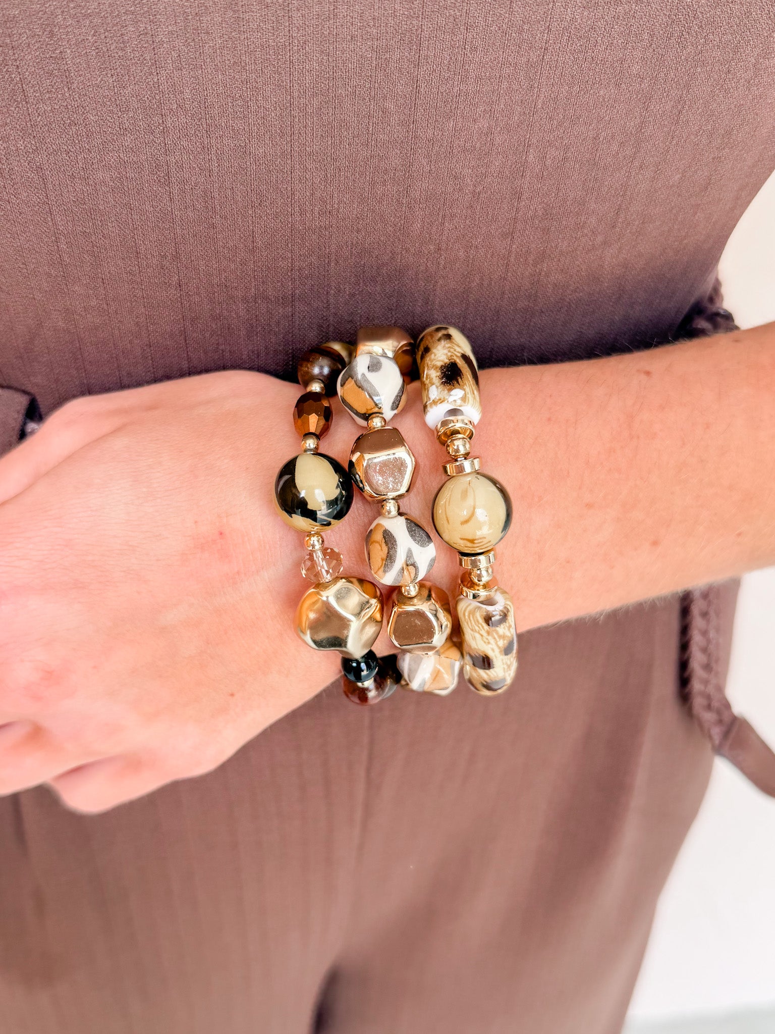 Fascinating Presence Mixed Bead Bracelet Set