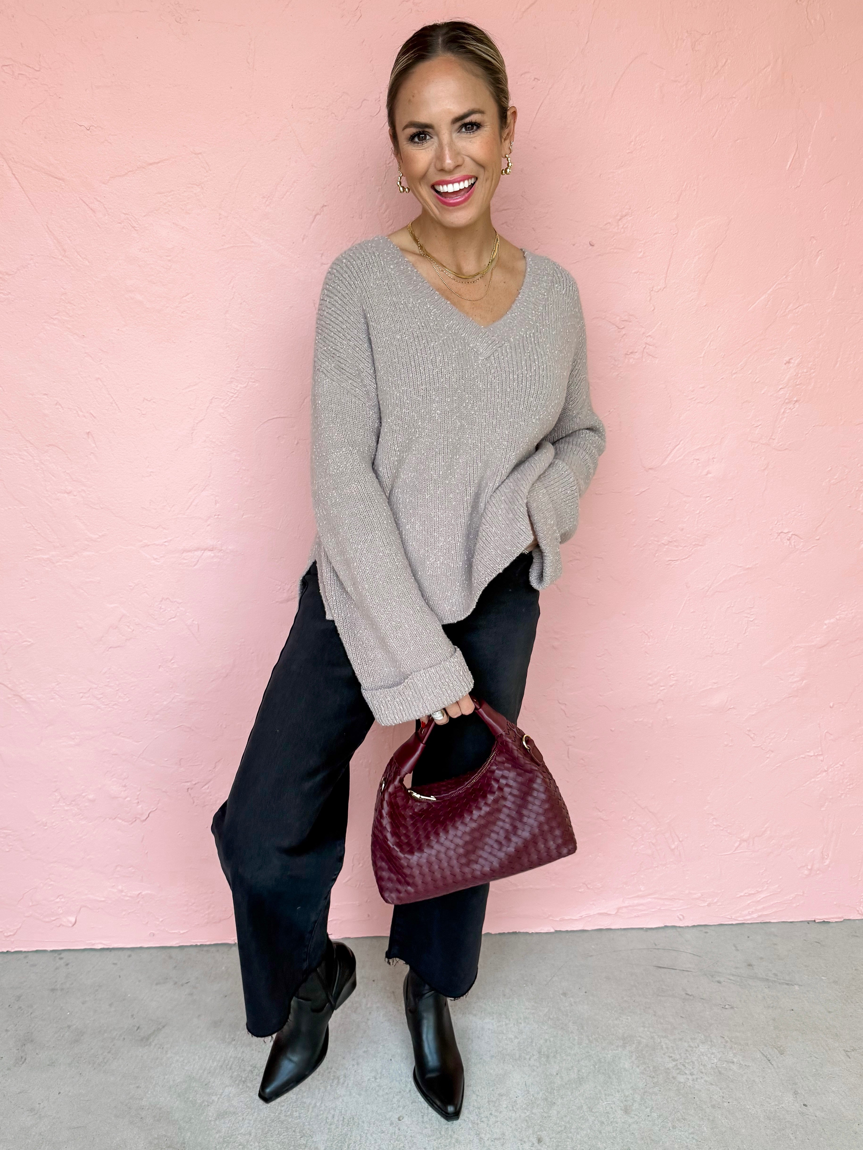 Feel The Chill V Neck Sweater