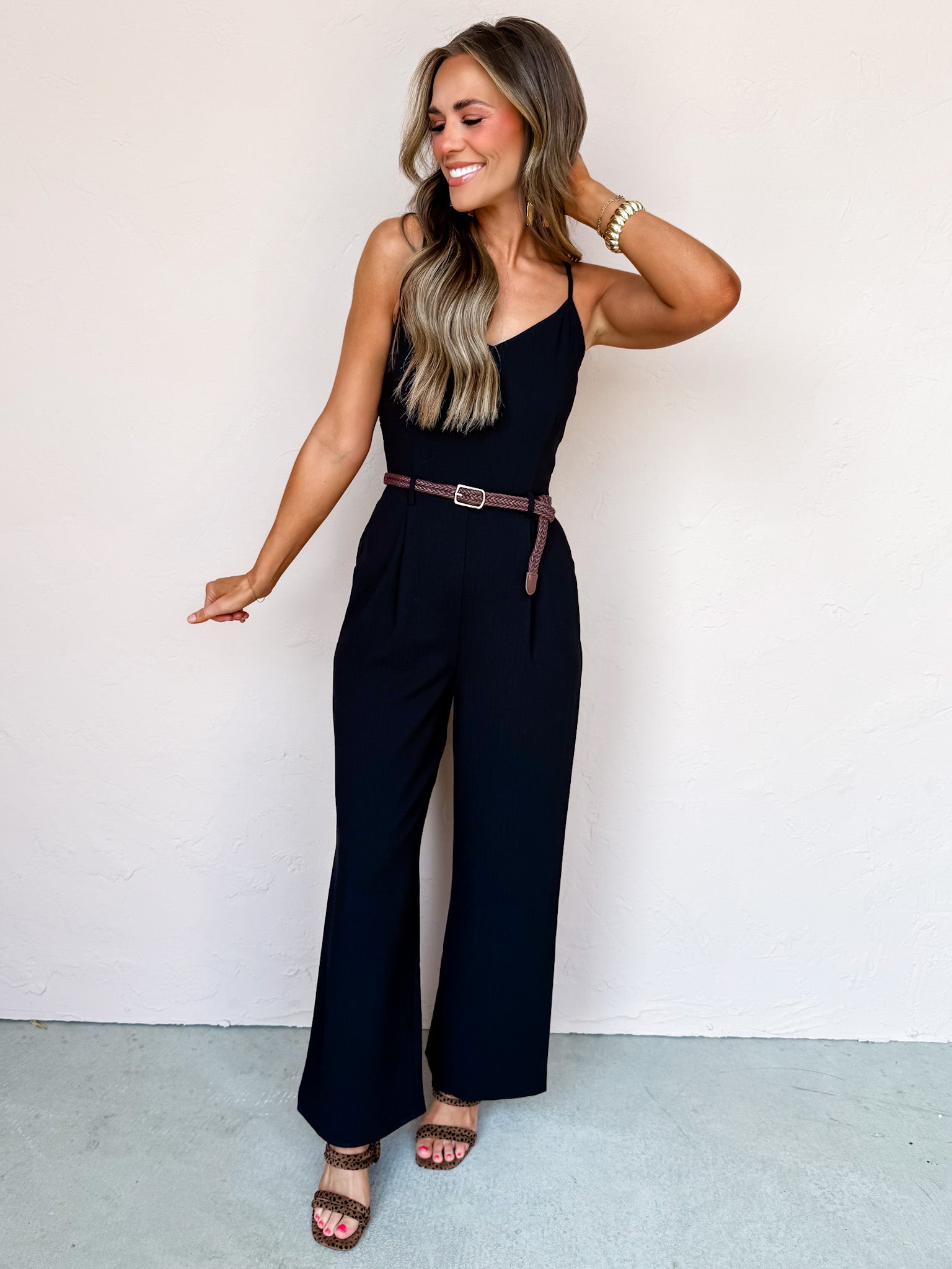 Feel Your Love Sleeveless Jumpsuit-Black