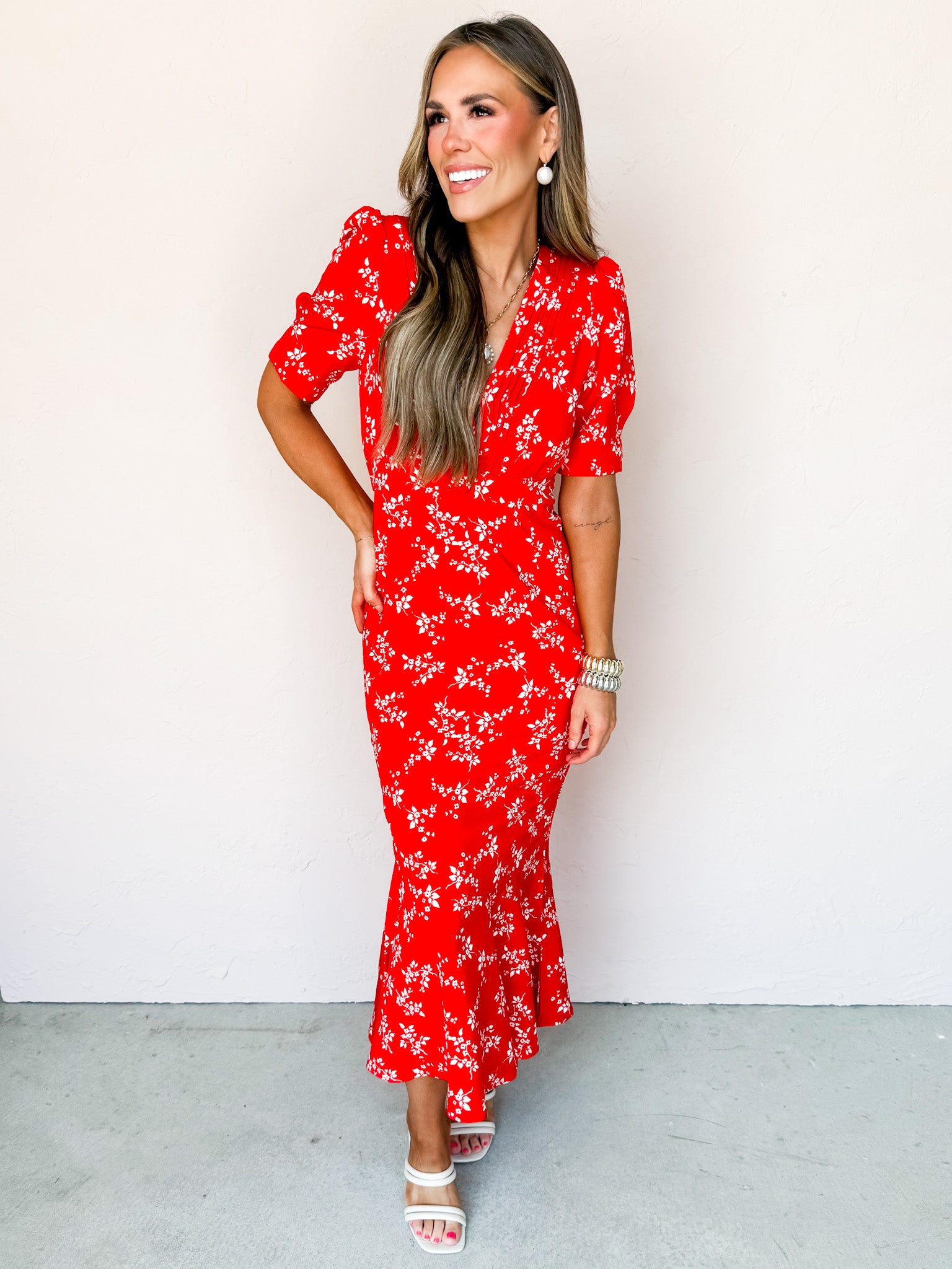 Finding Peace Floral Puff Sleeve Dress