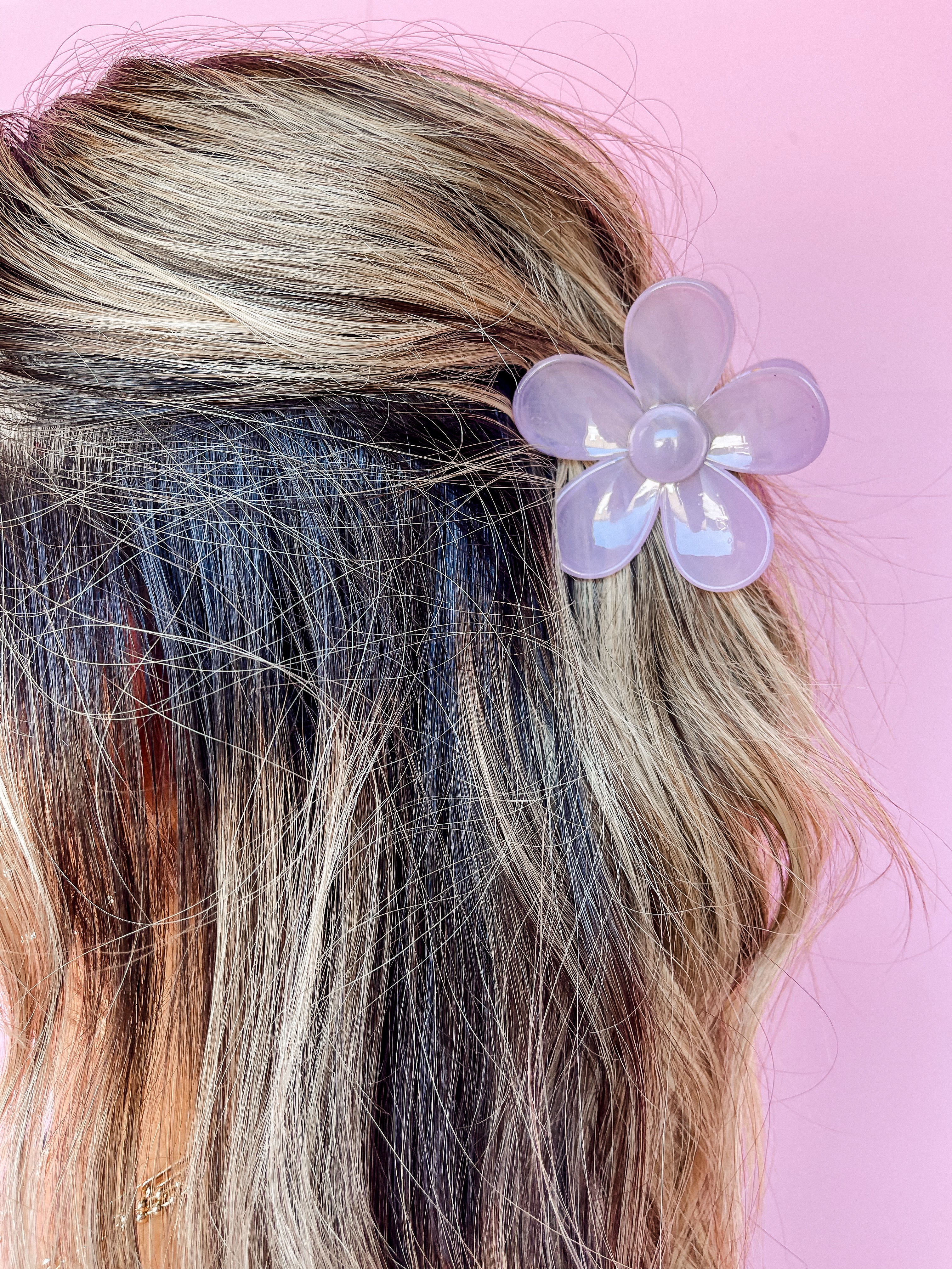 Flower Power Large Hair Claw Clip-Lavender