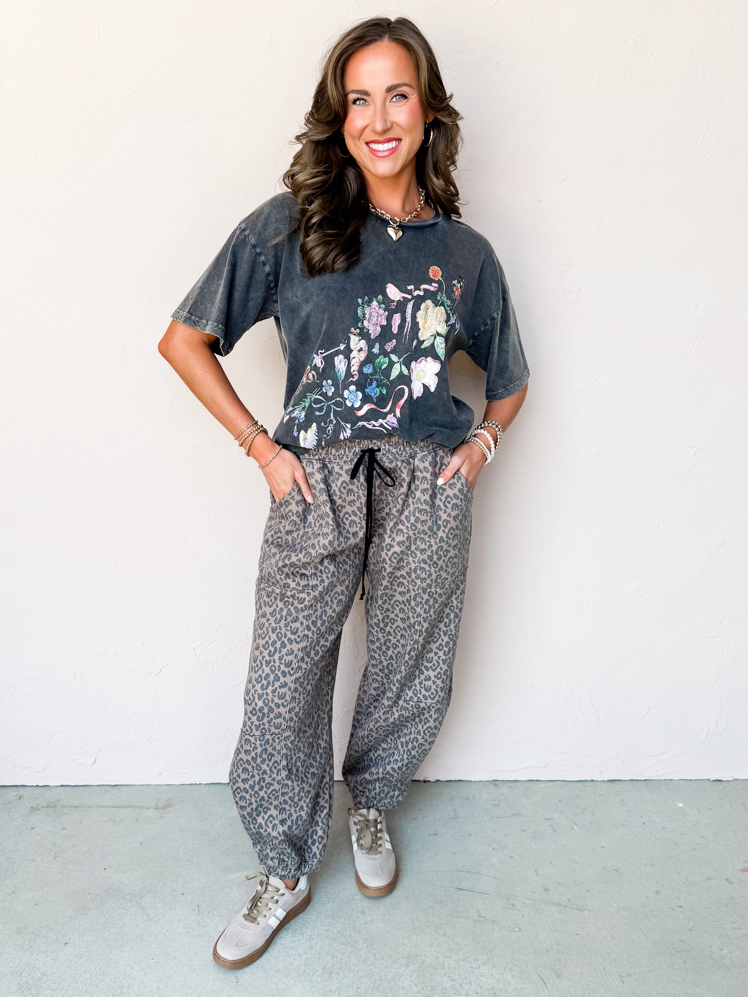 Pretty Please Leopard Print Joggers