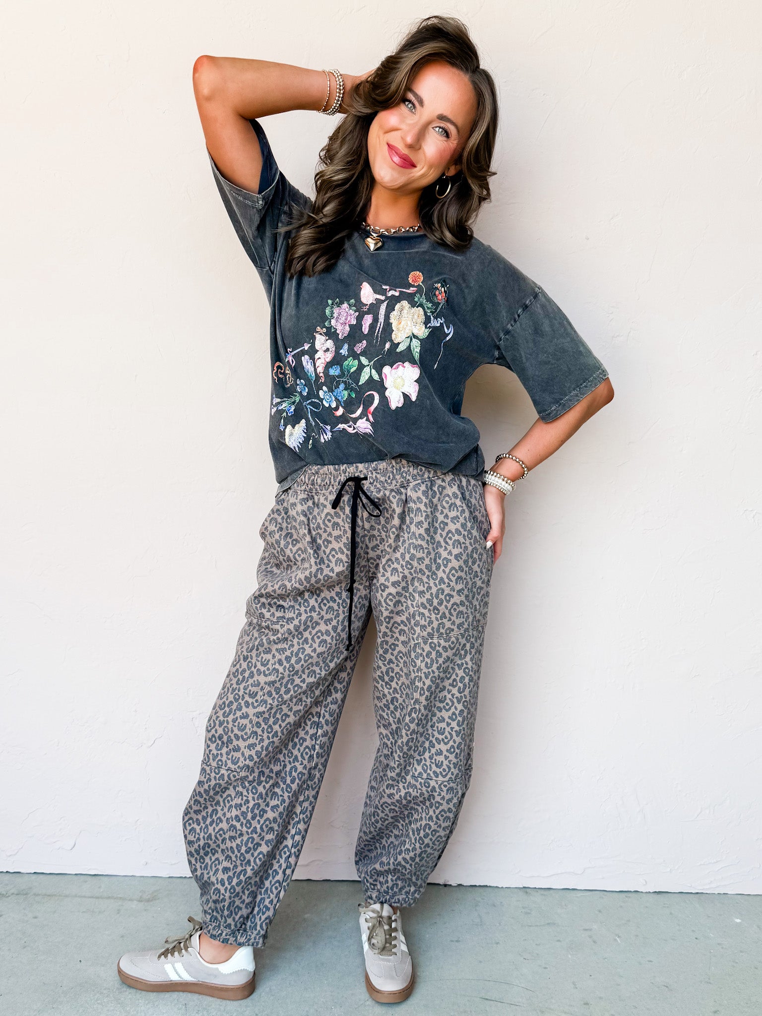 Pretty Please Leopard Print Joggers