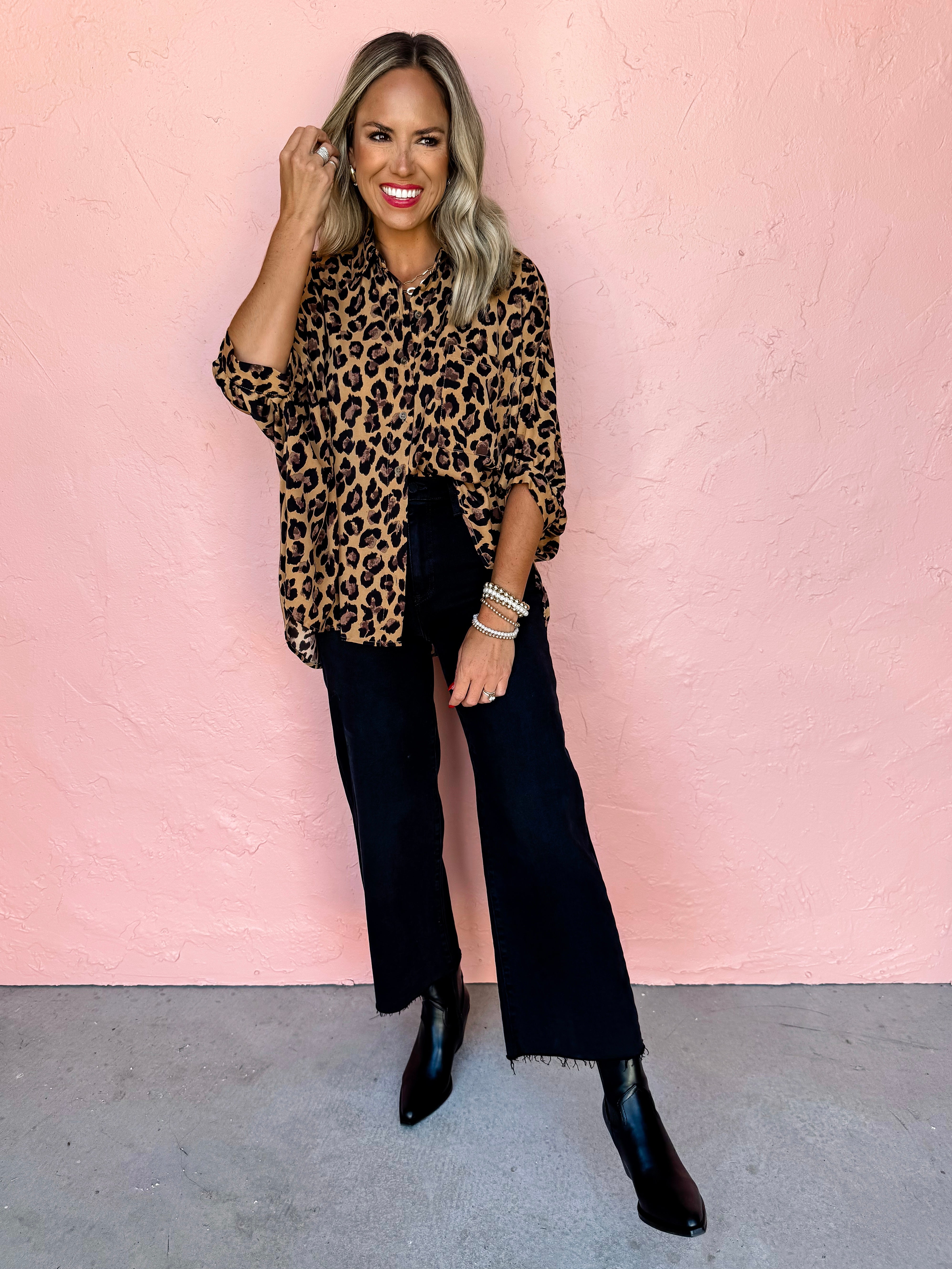 For The Love Of Leopard Oversized Top