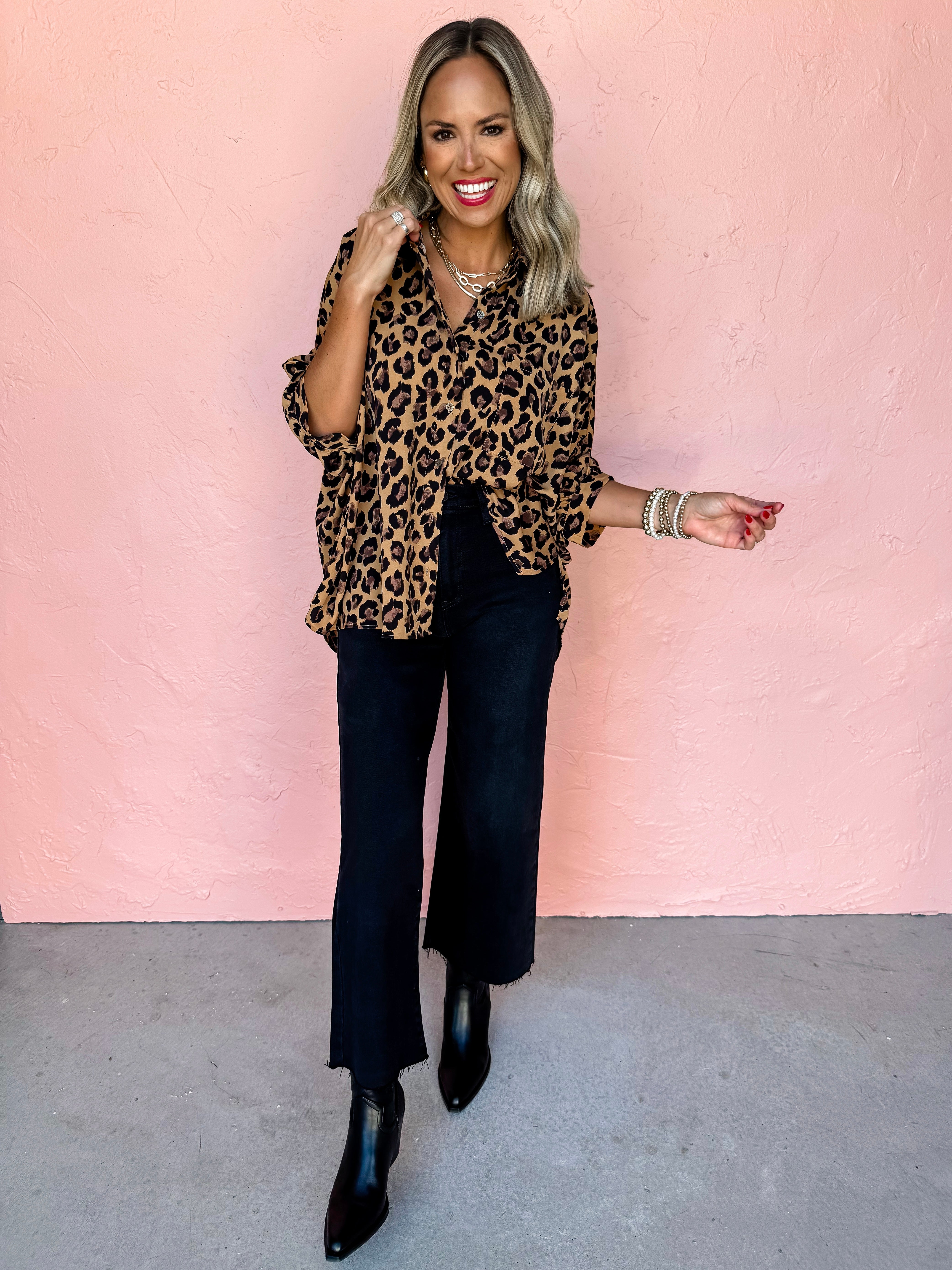 For The Love Of Leopard Oversized Top