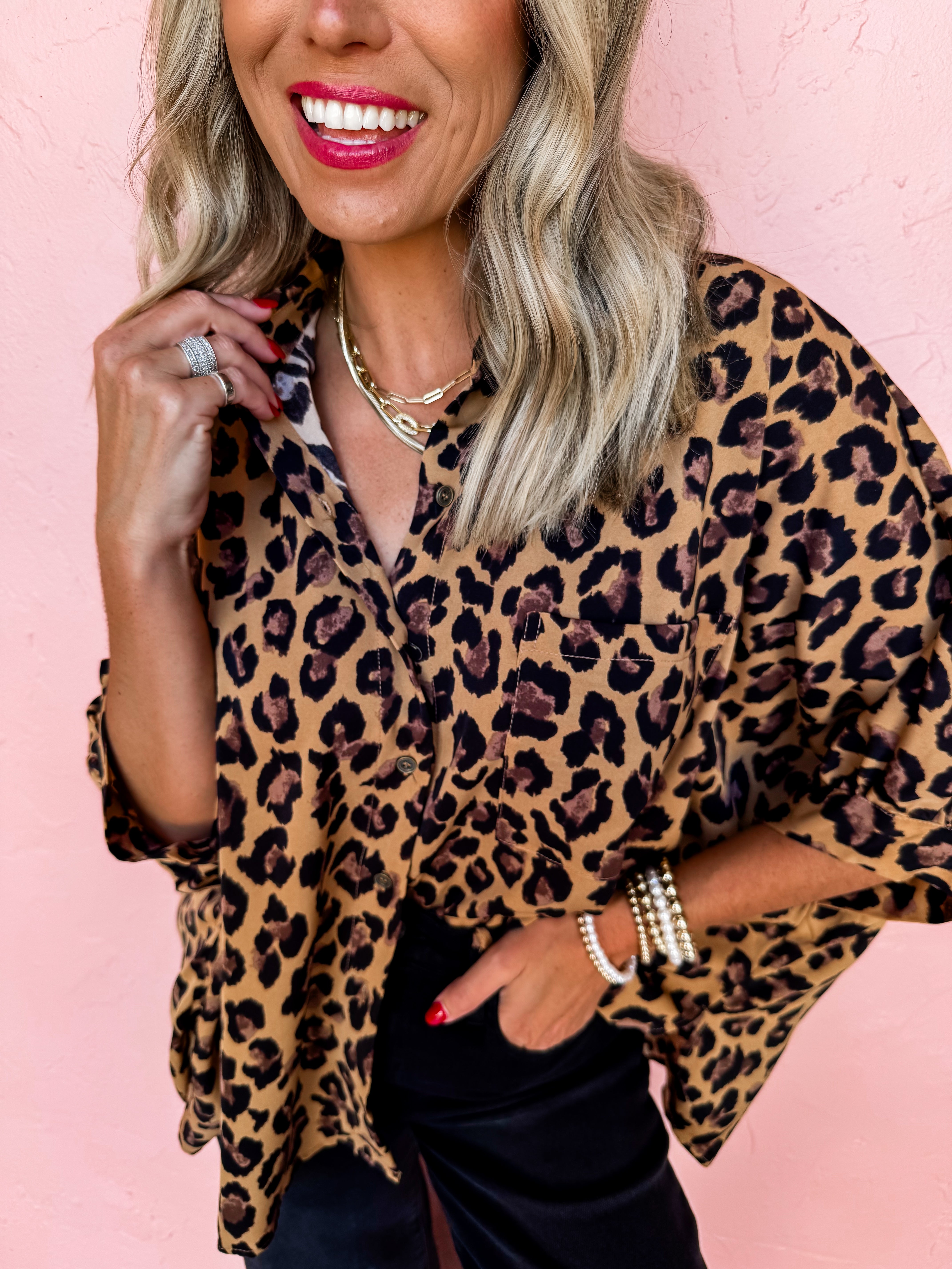 For The Love Of Leopard Oversized Top