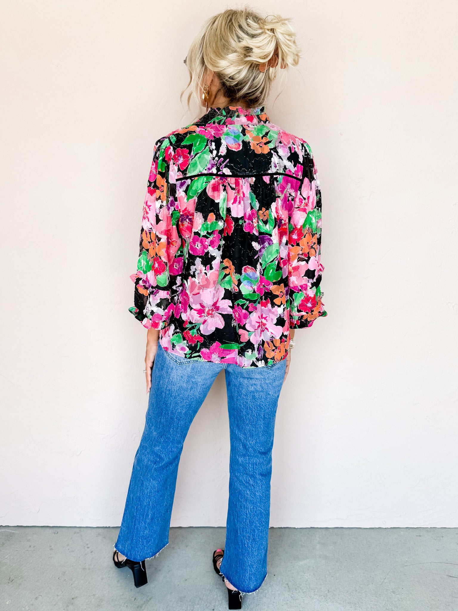 Forever Lovely Floral Jacquard Top