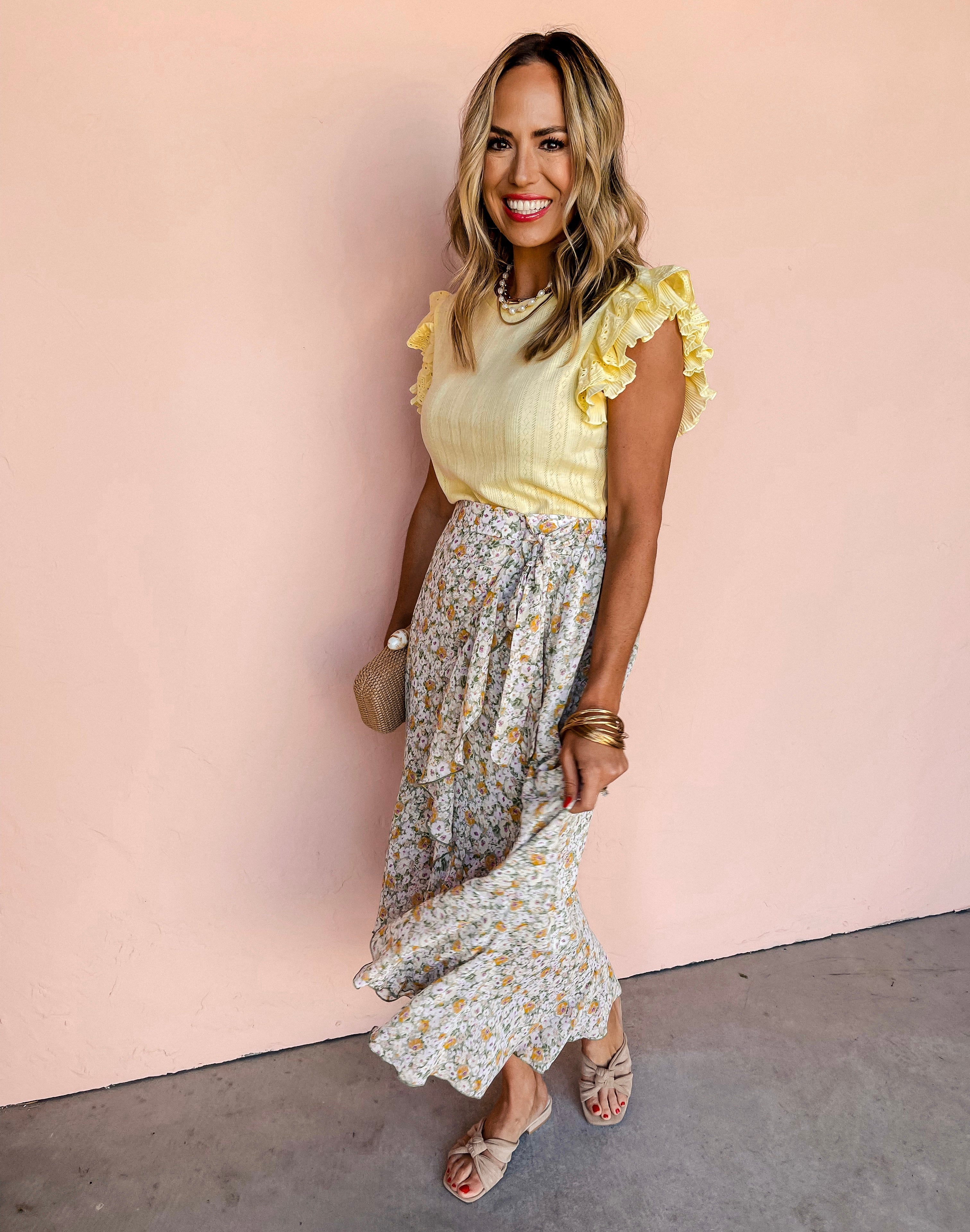 Forever With You Chiffon Midi Skirt