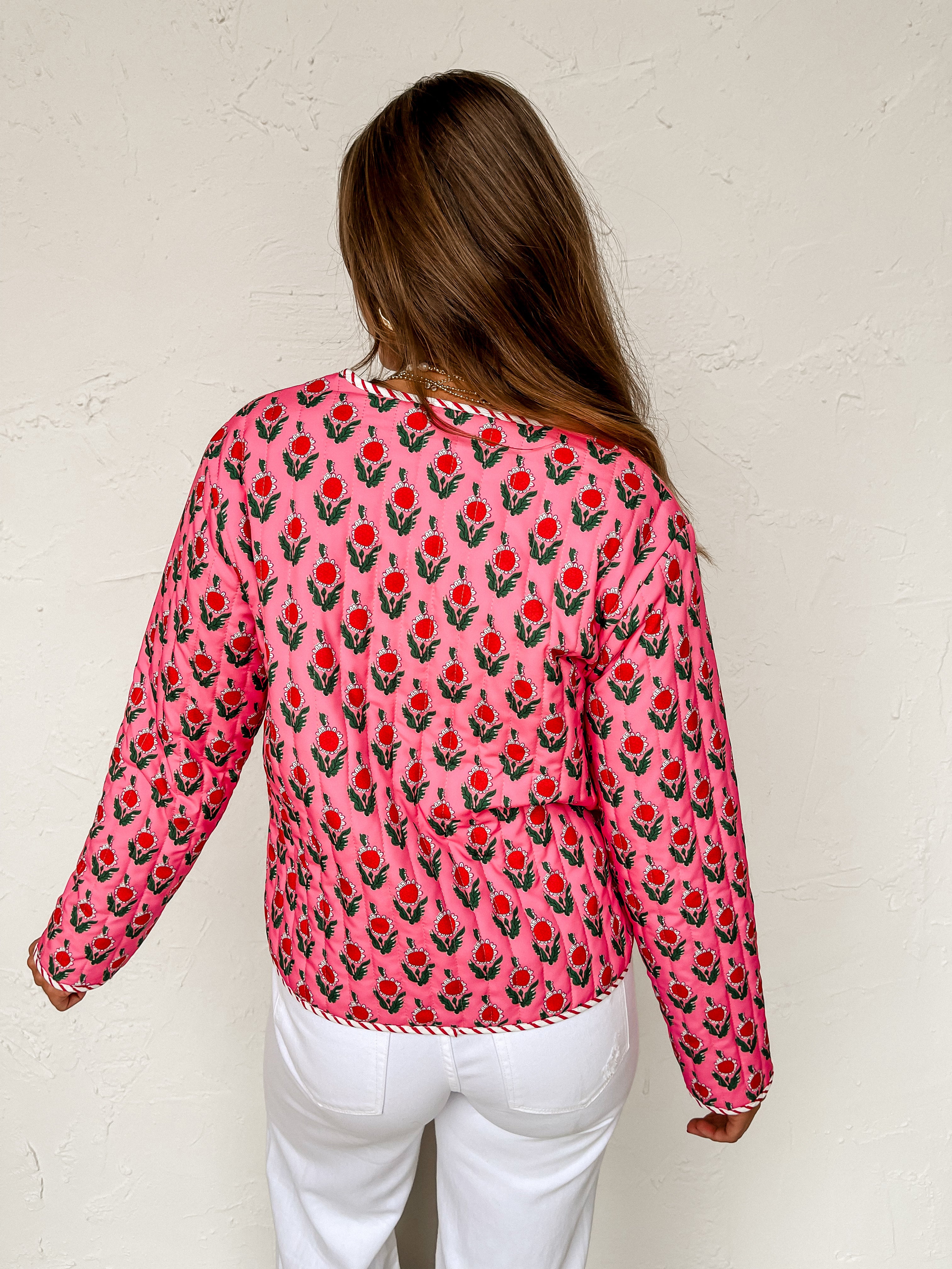 Forgotten Story Floral Button Front Jacket