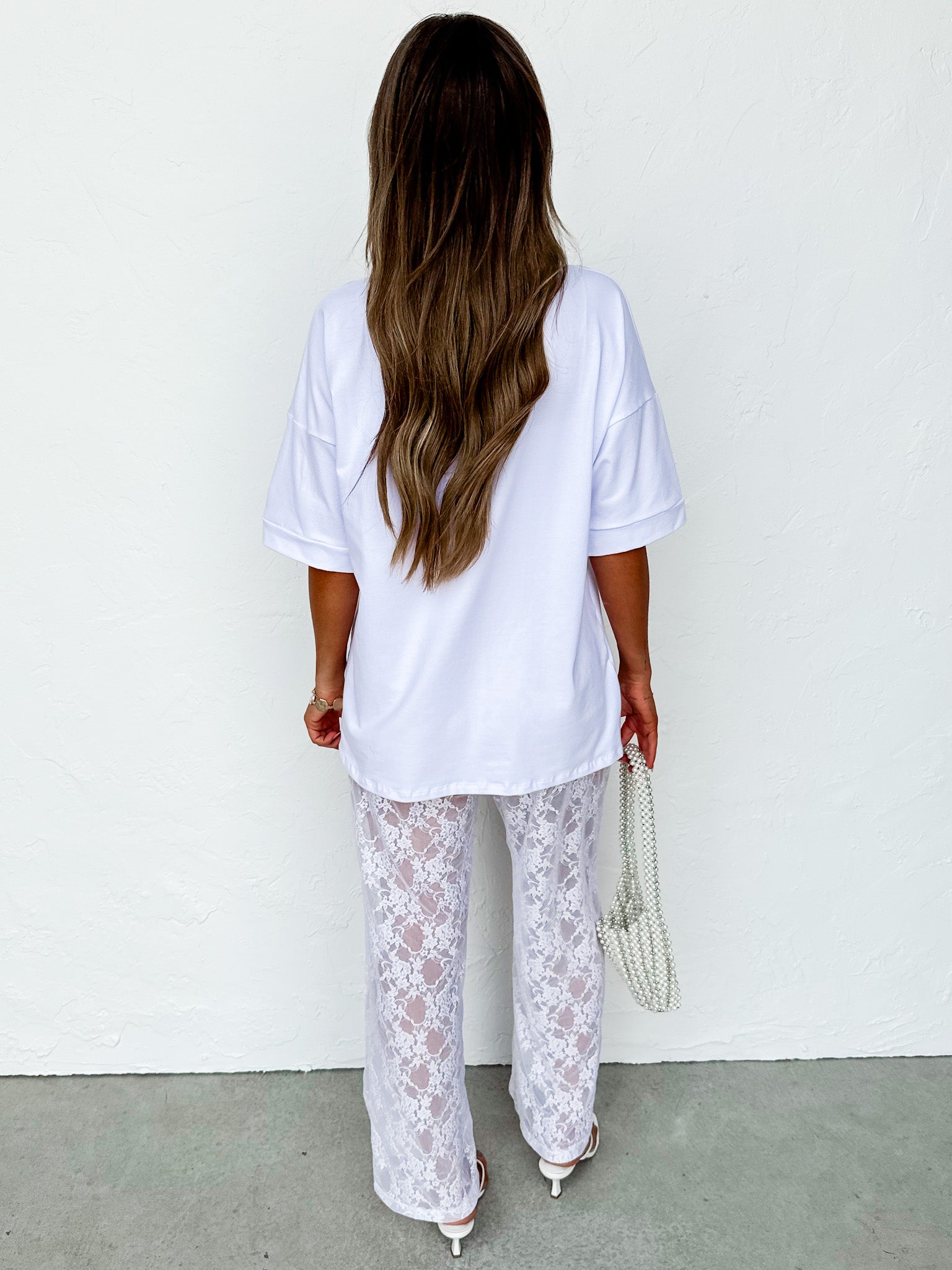 Frankie White Cotton Boyfriend Tee - Made in USA