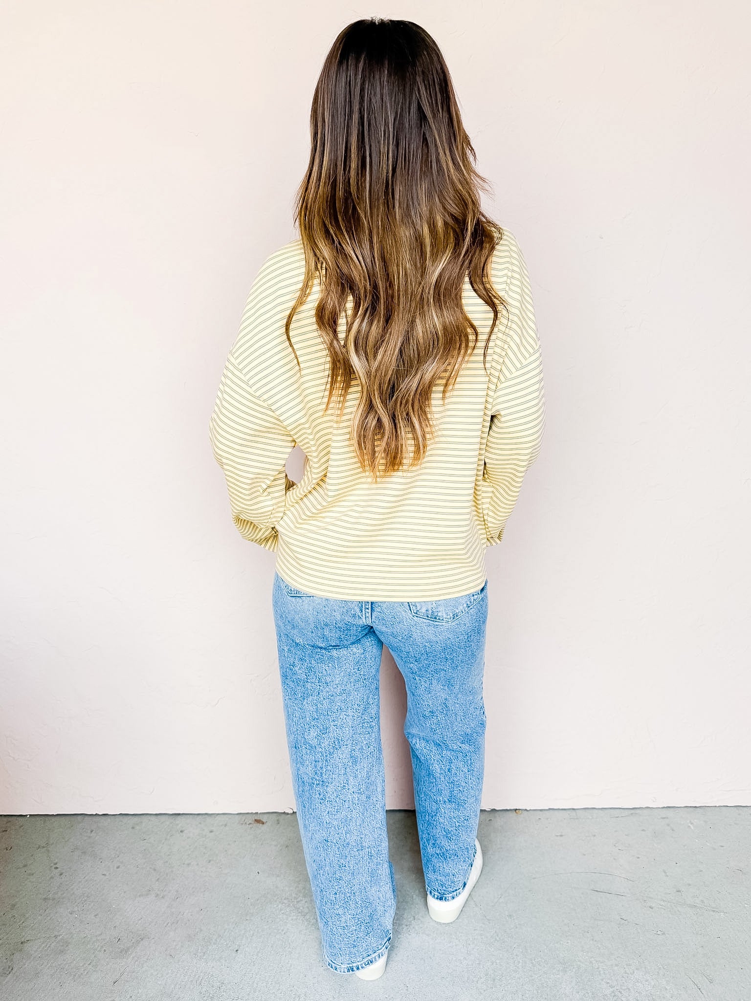 Freya Collared Top-Light Yellow