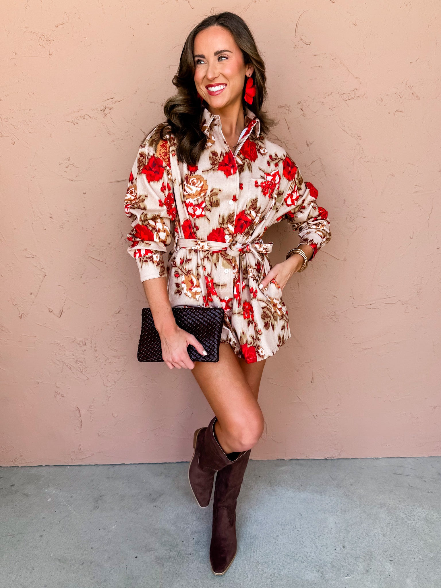 Garden Harvest Floral Tie Waist Romper