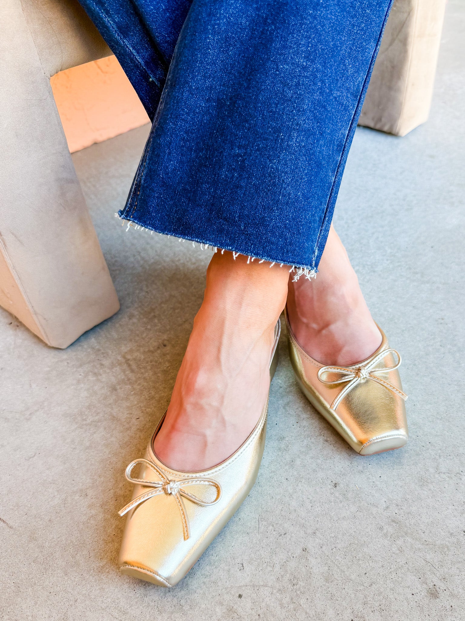 Geneva Heeled Mule-Gold