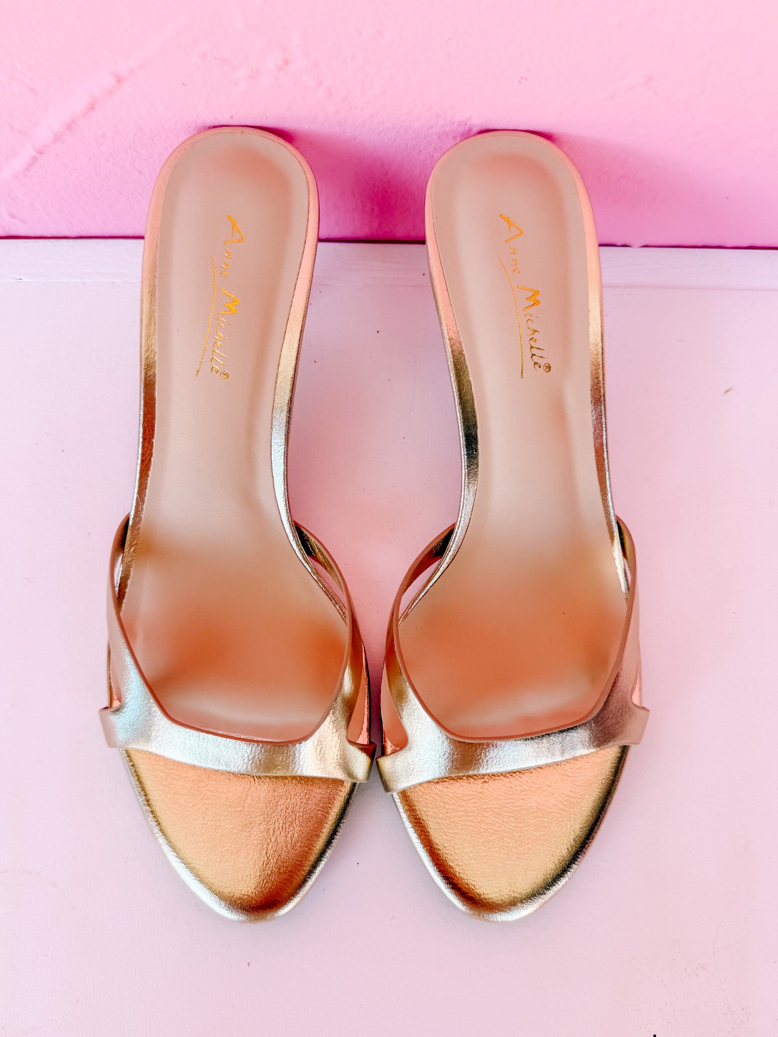 Genevieve Heel Sandal-Gold