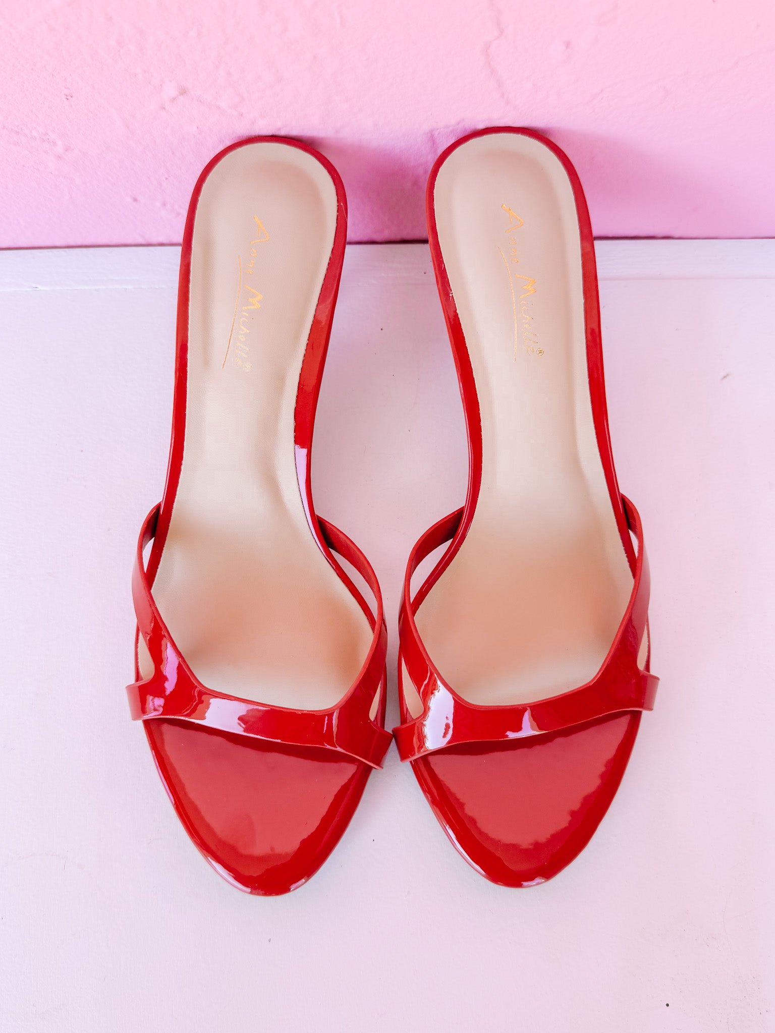 Genevieve Heel Sandal-Red