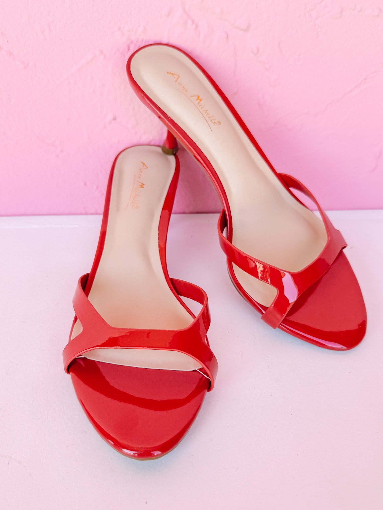 Genevieve Heel Sandal-Red