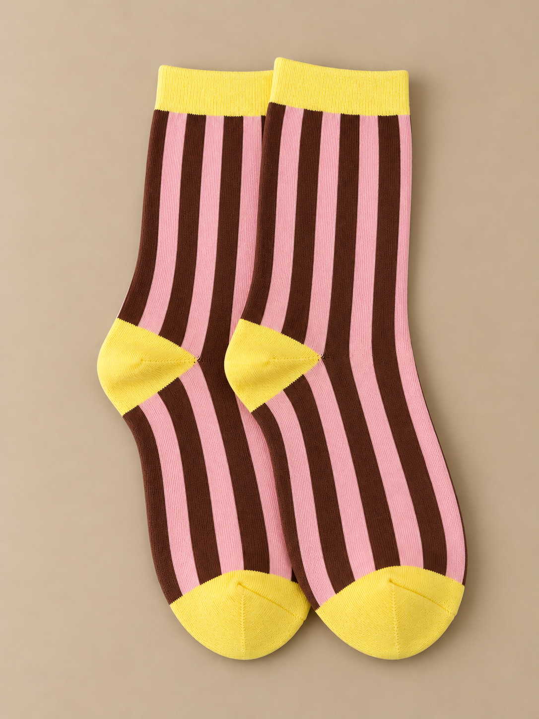 Gianna Striped Socks-Yellow