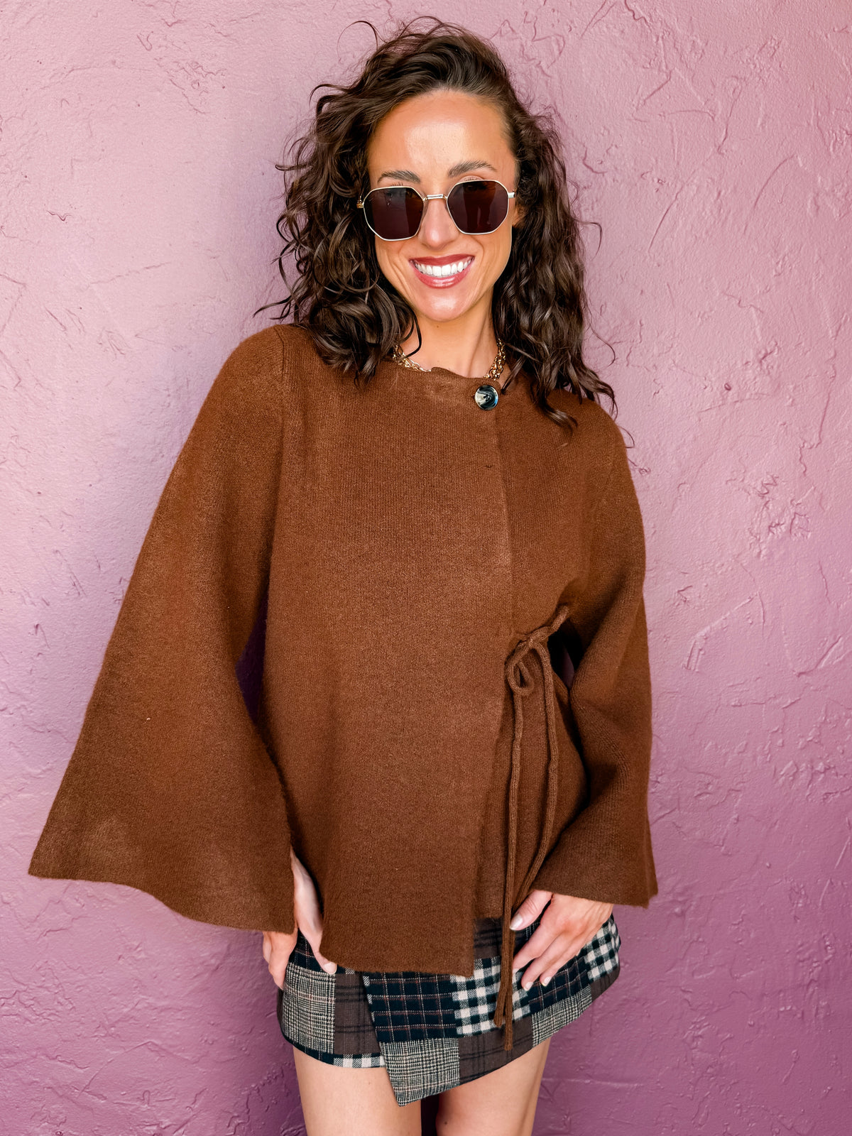 Ginger Caped Knit Top