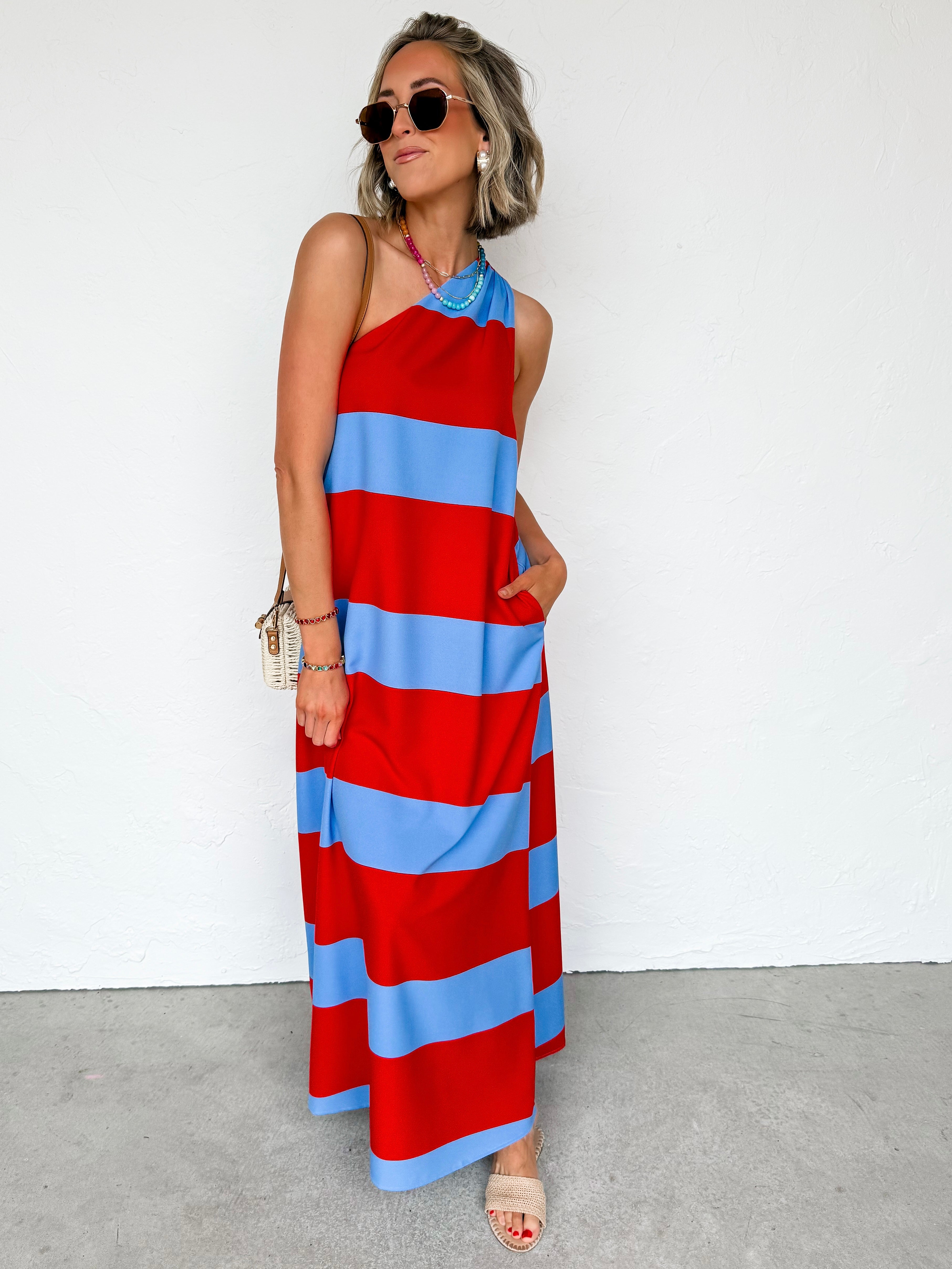 Gracie Rae One Shoulder Maxi Dress