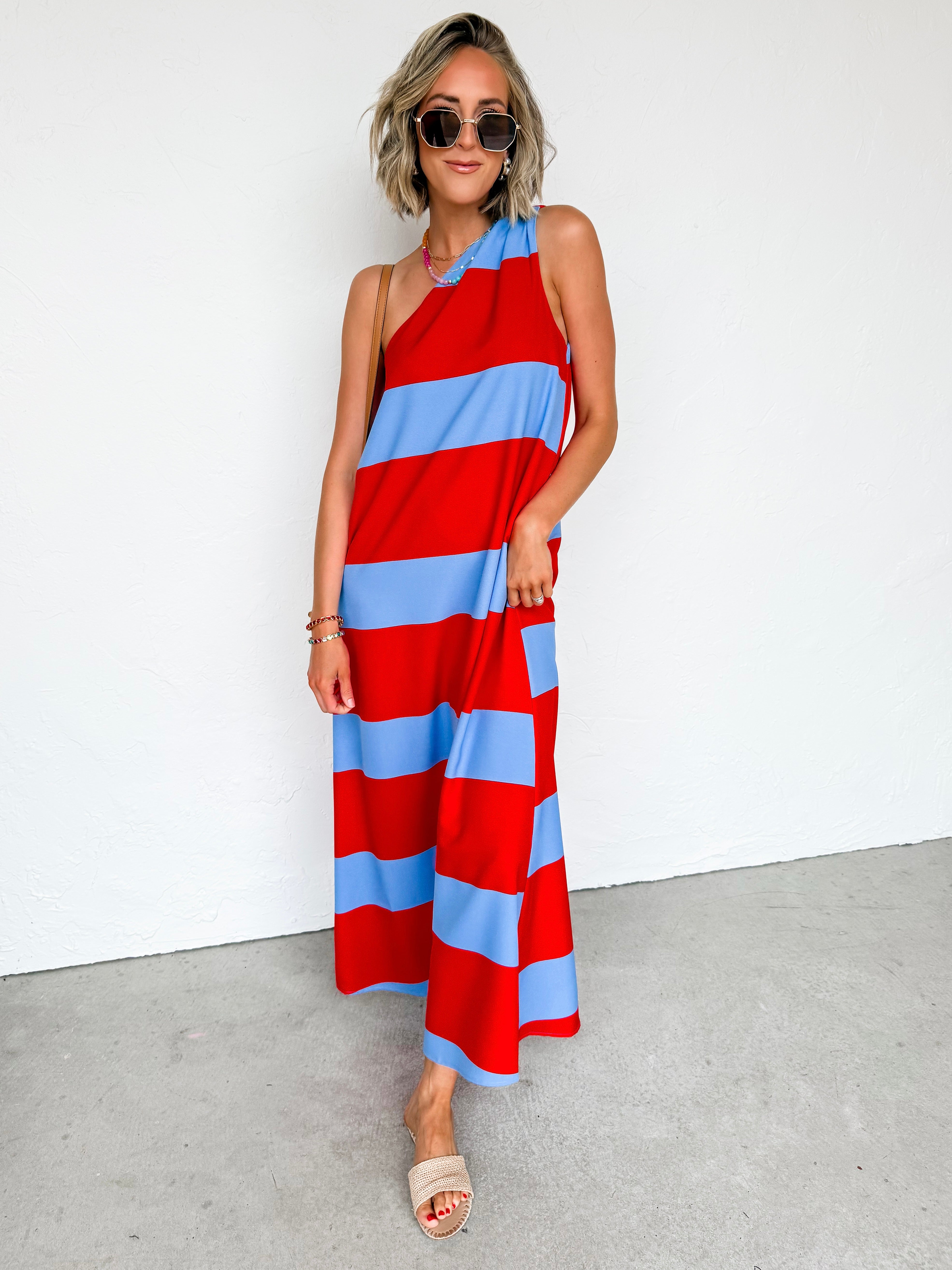 Gracie Rae One Shoulder Maxi Dress