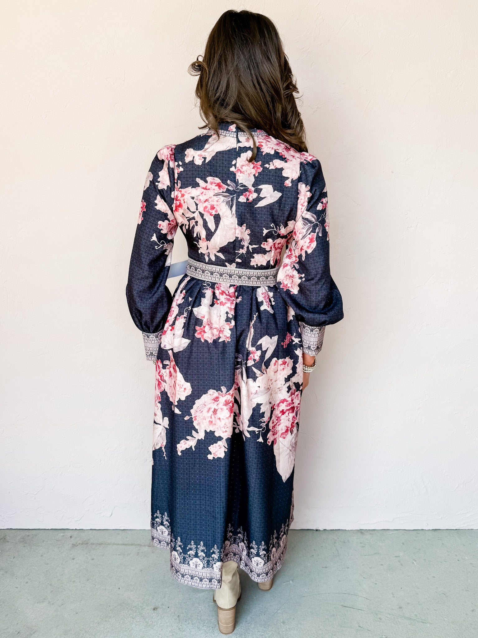 Grand Entrance Floral Long Sleeve Dress