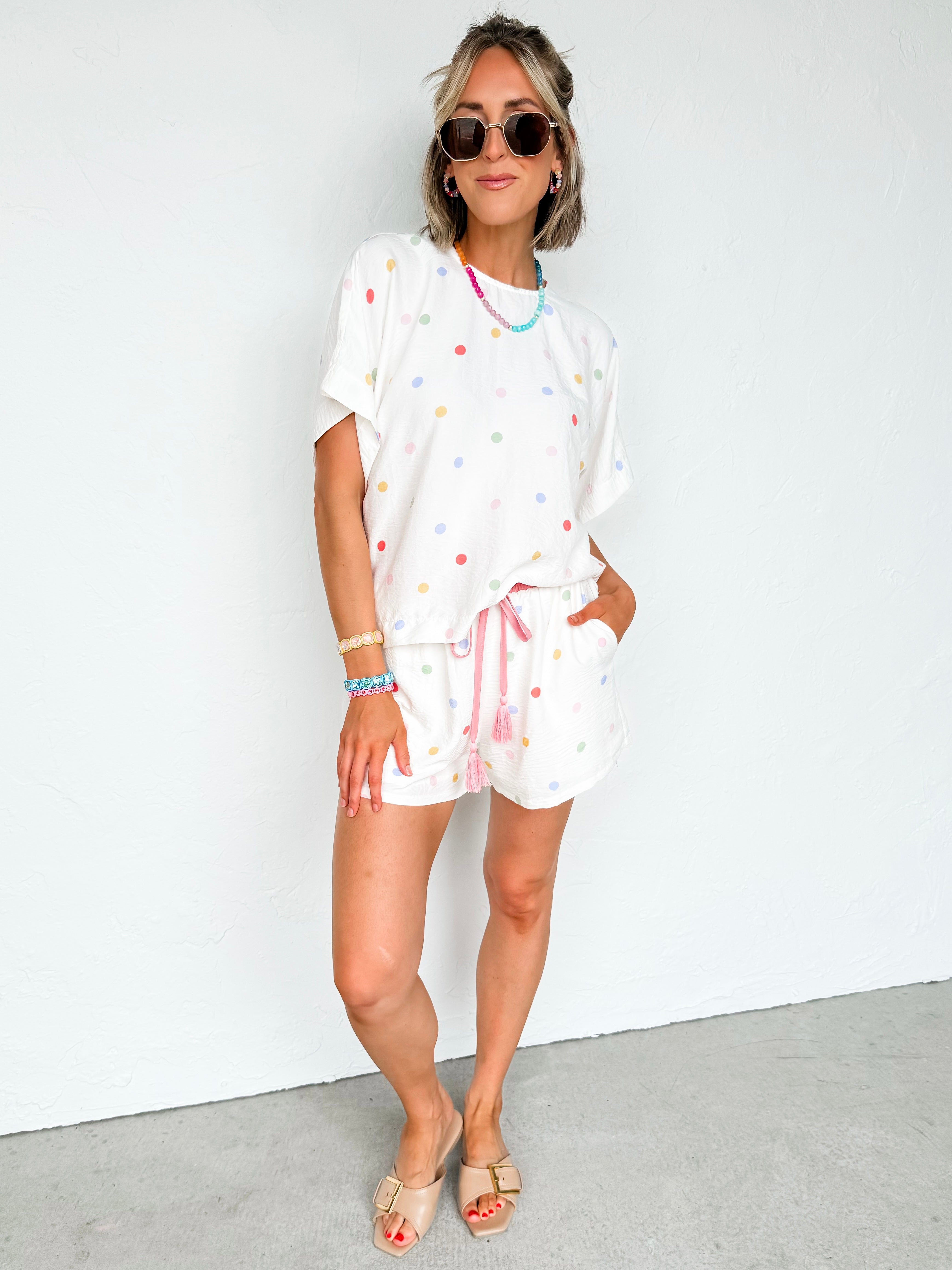 Gretchen Multi Color Dot Short Set