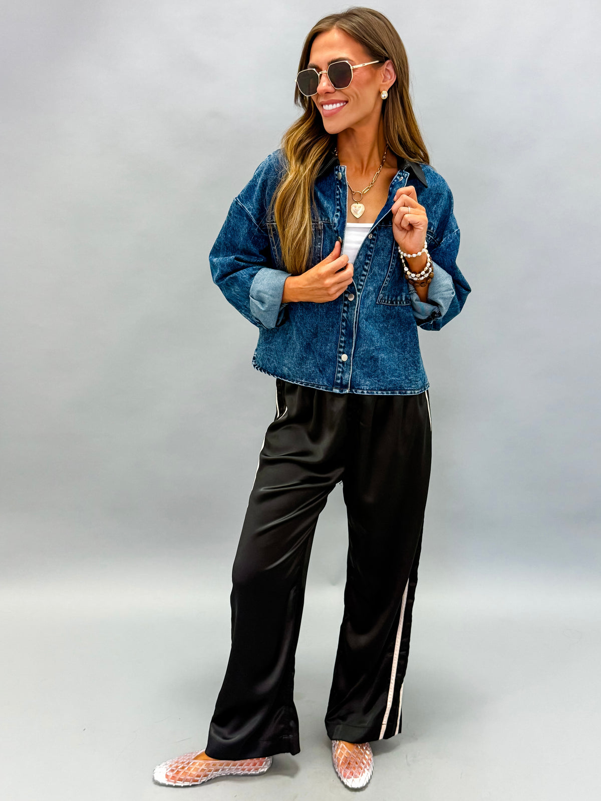Haley Contrast Denim Jacket