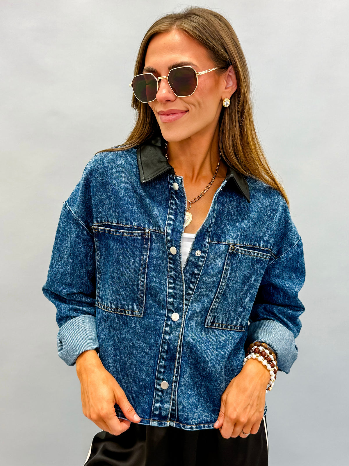 Haley Contrast Denim Jacket