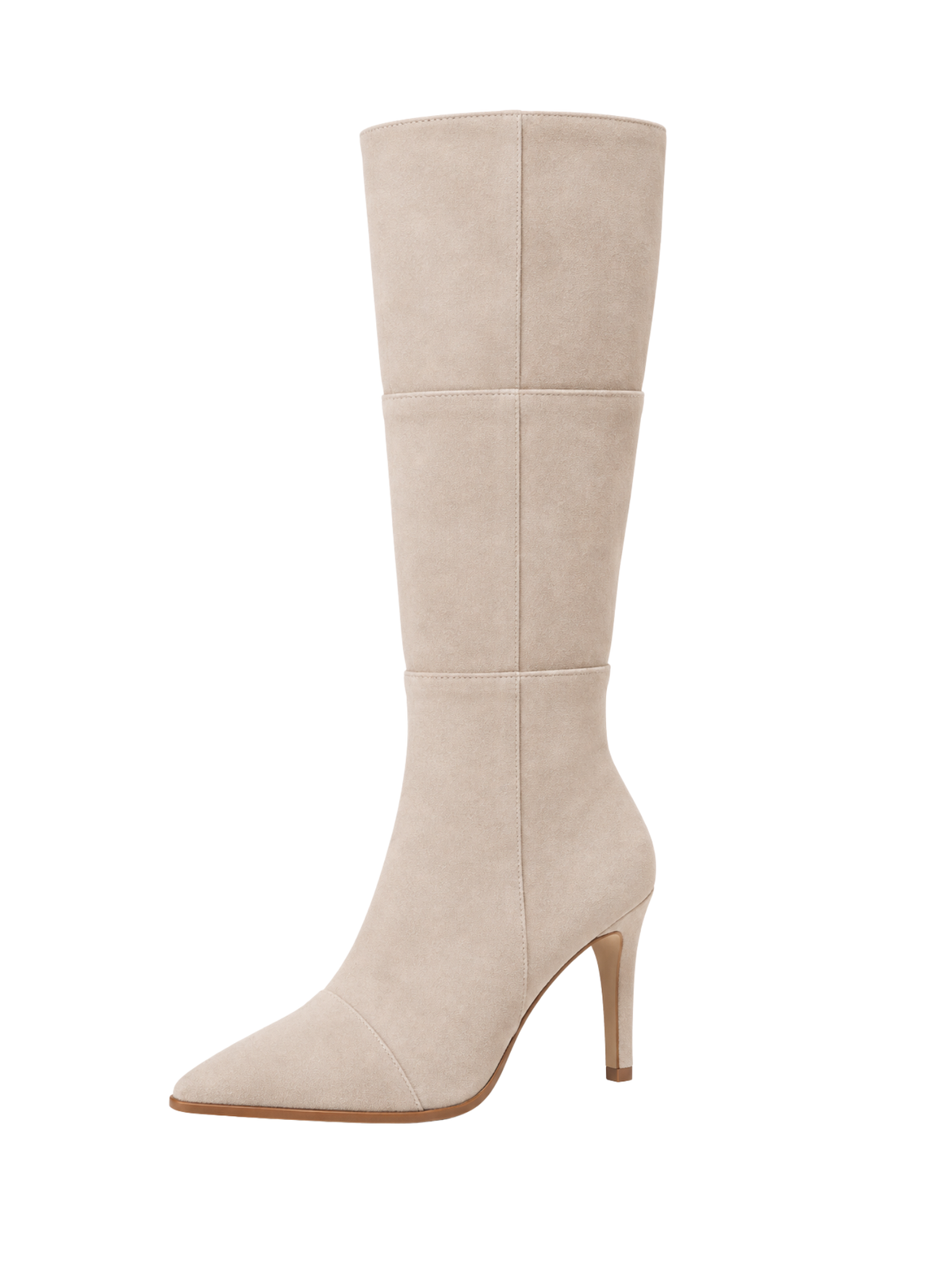 Hanna Suede Knee High Boot-Sand