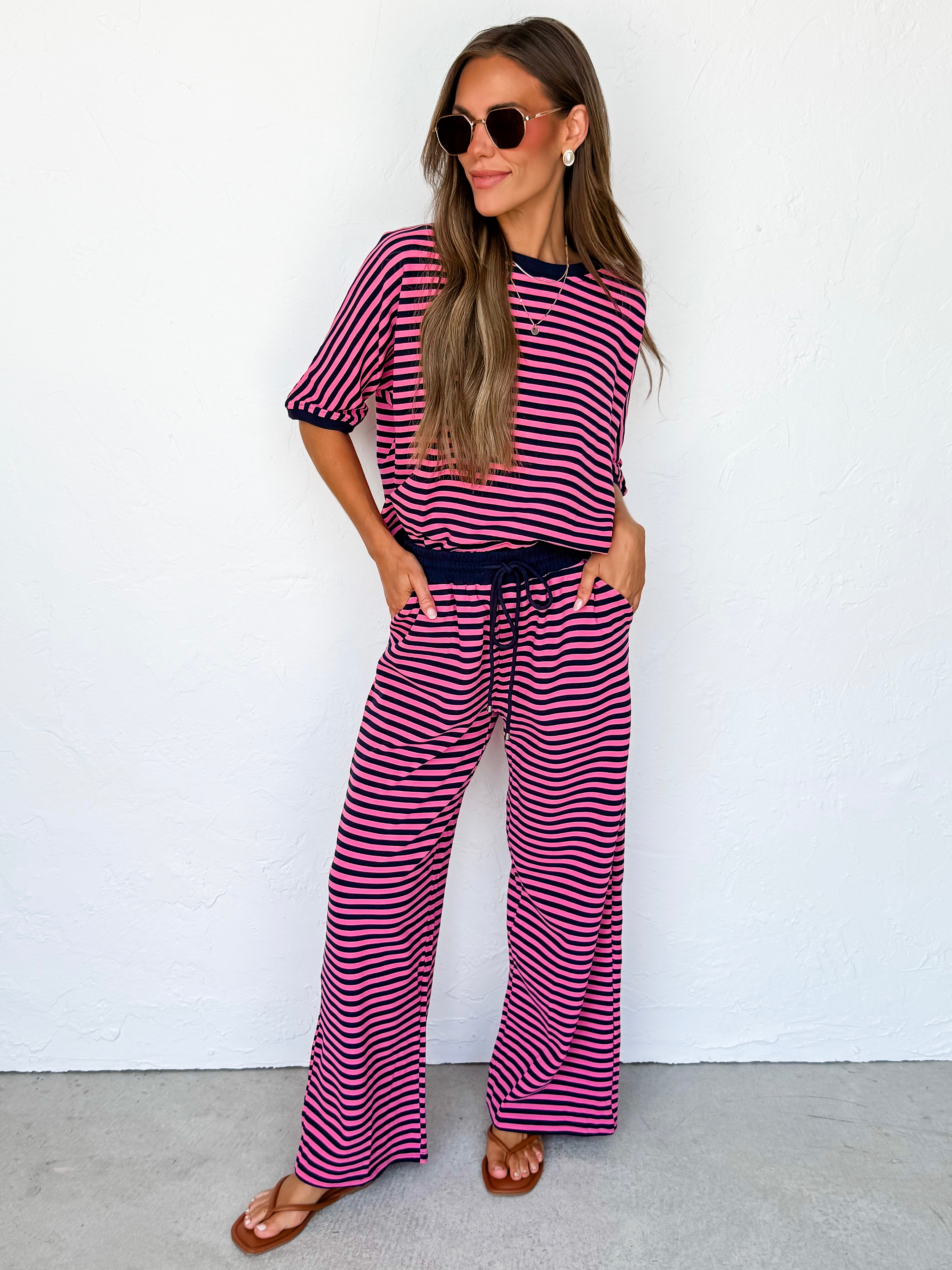 Harley Dolman Sleeve Top & Wide Leg Pant Set