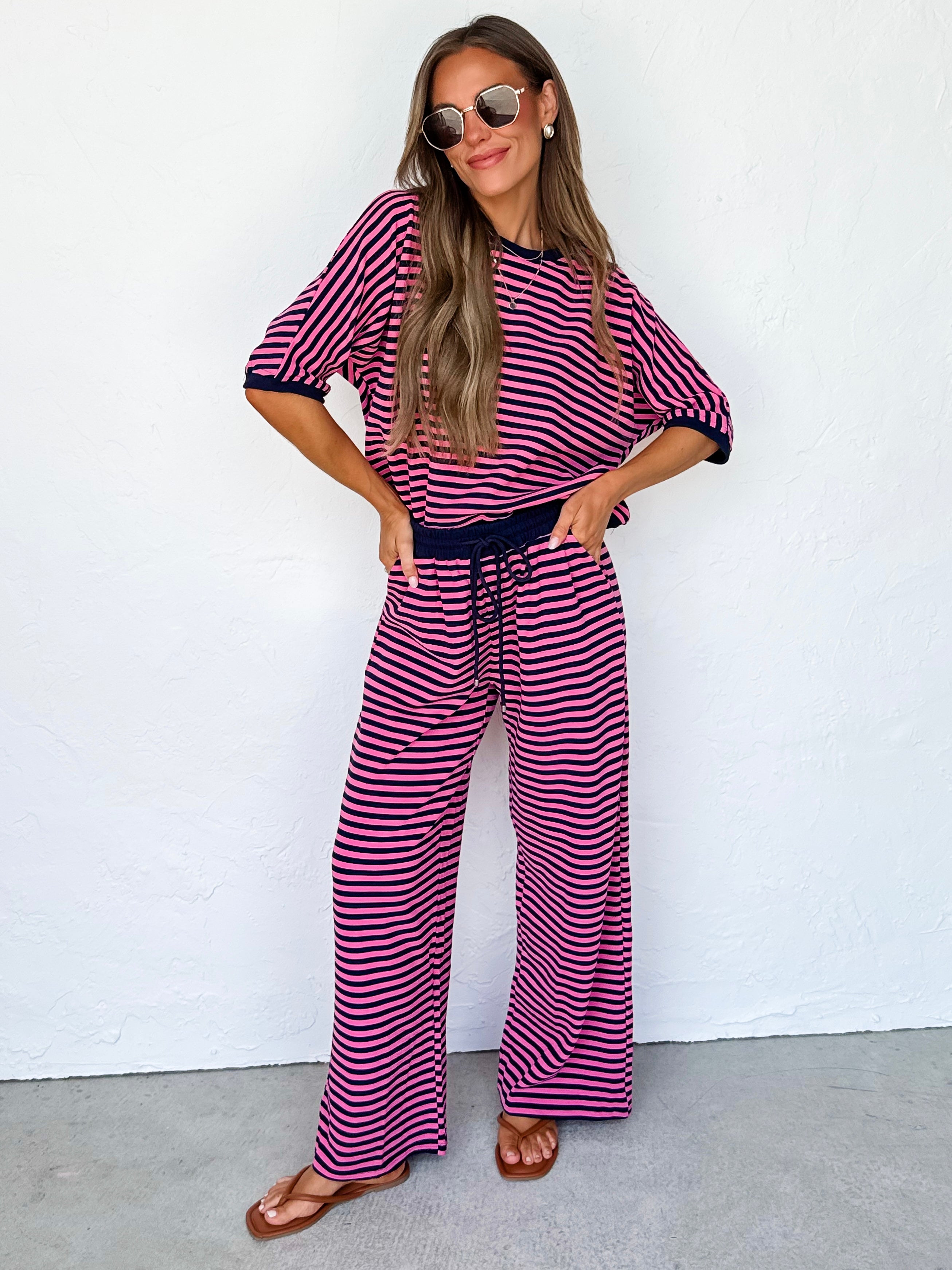 Harley Dolman Sleeve Top & Wide Leg Pant Set