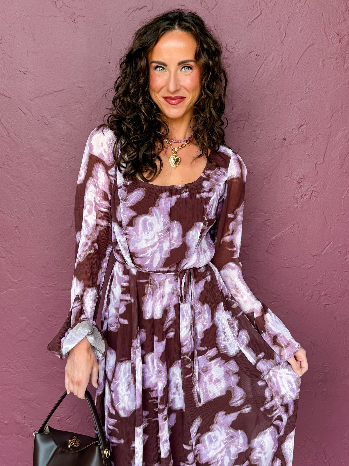 Harley Flared Cuff Sleeve Midi Dress