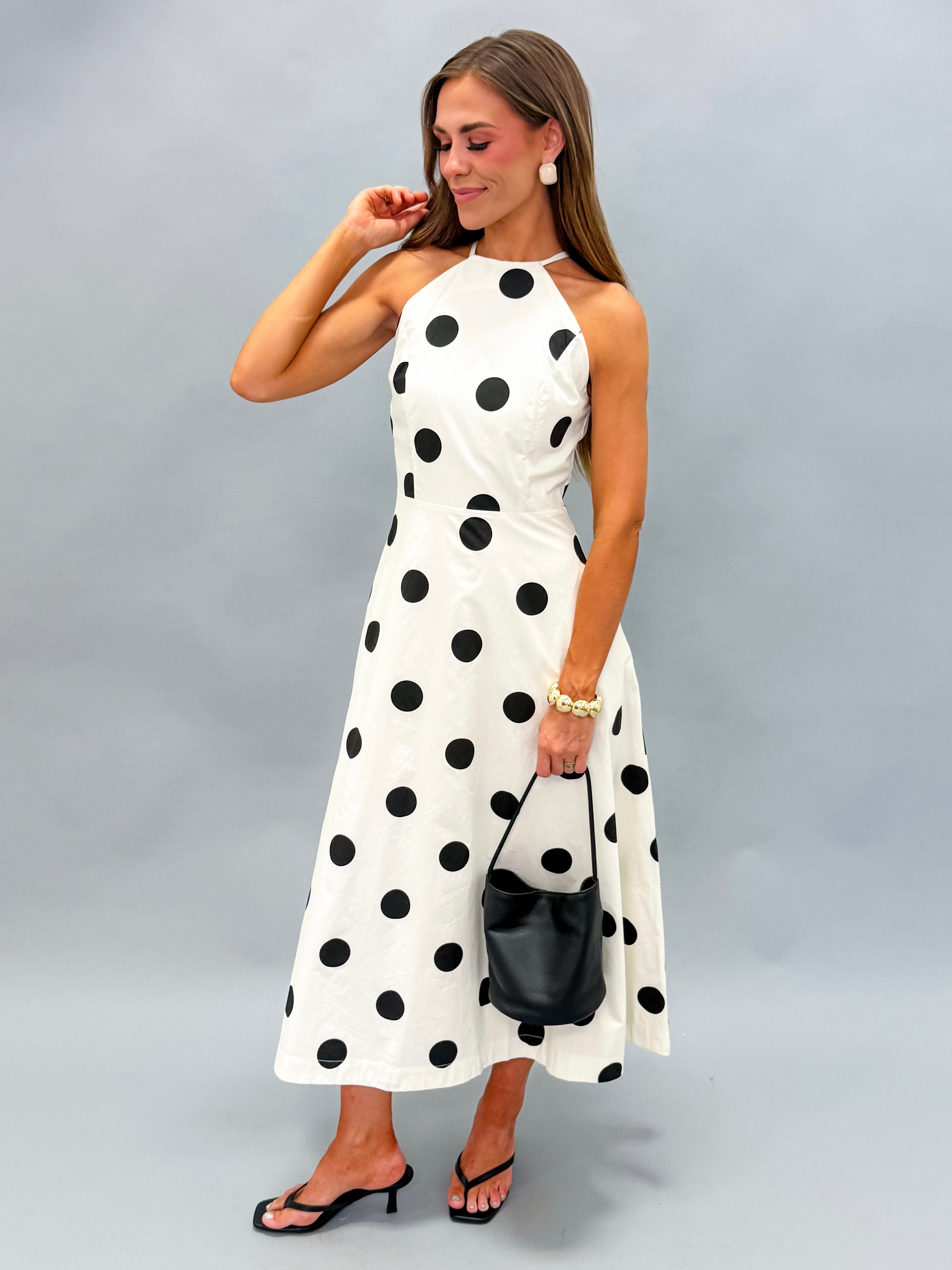 Hattie Polka Dot Midi Dress