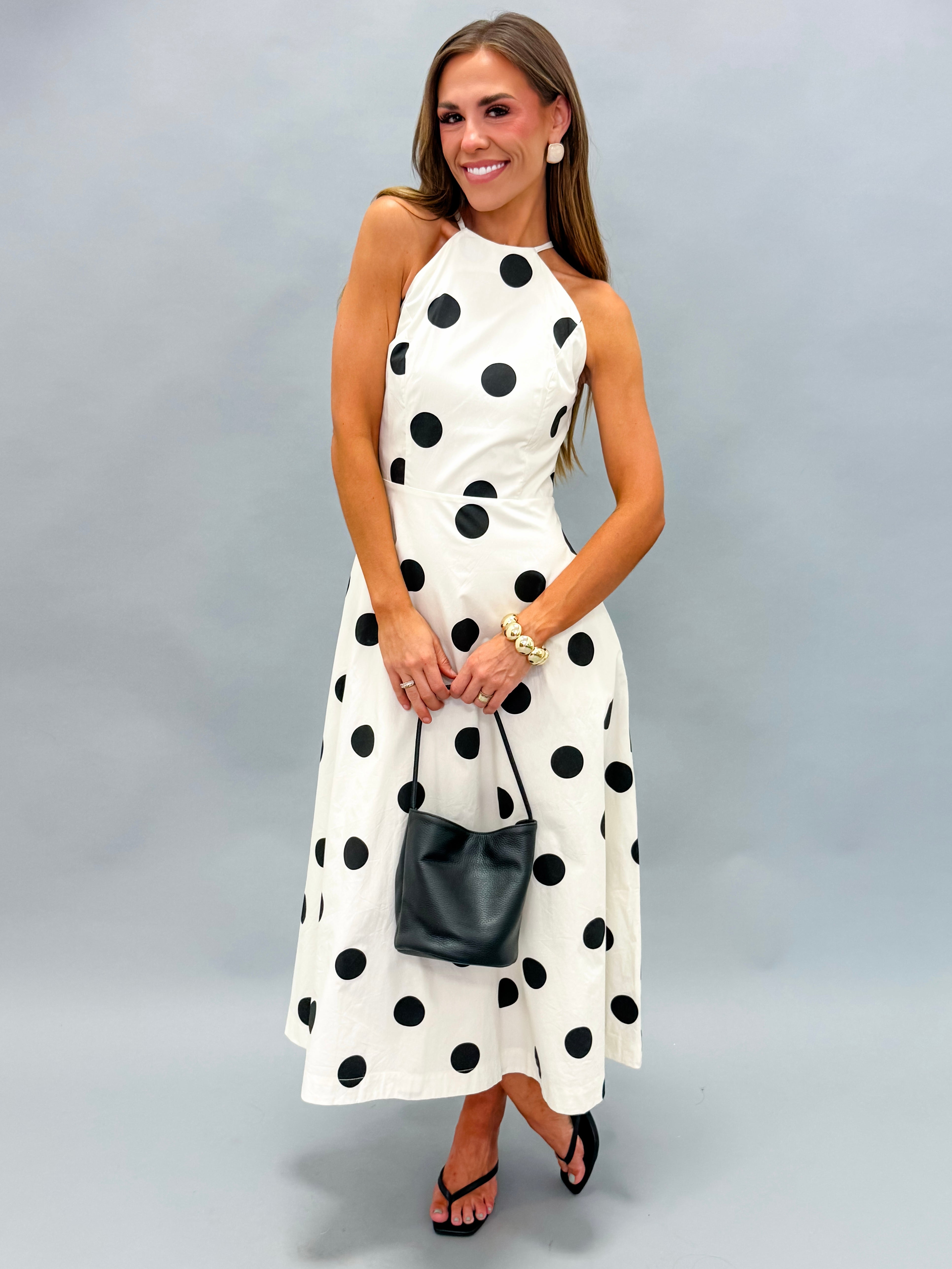 Hattie Polka Dot Midi Dress