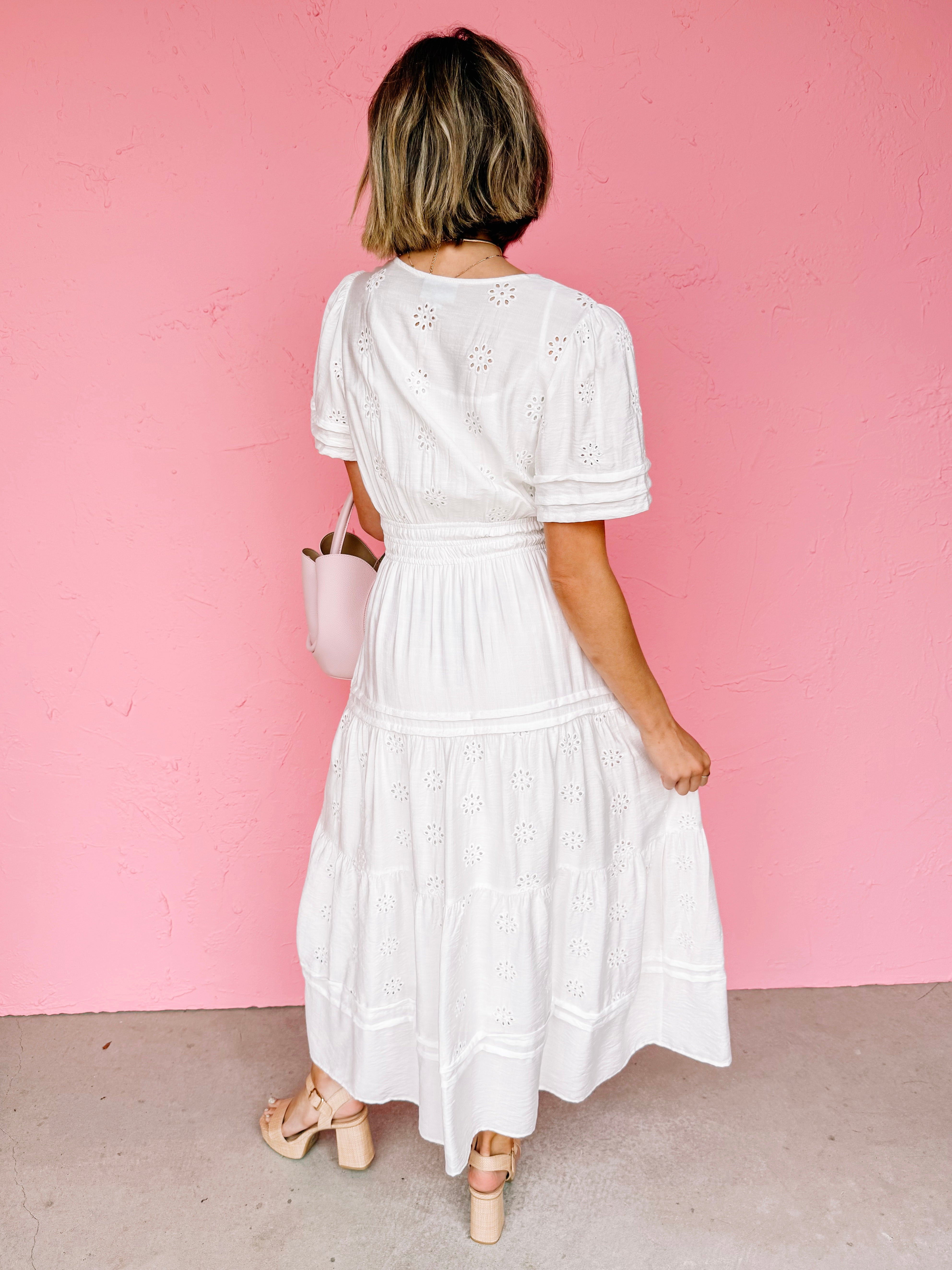 Hayden Eyelet Midi Dress