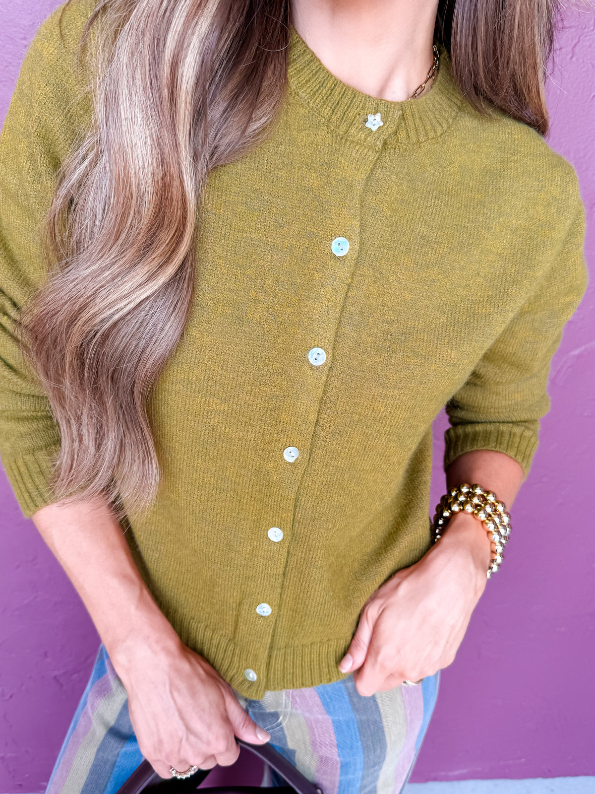 Heather Long Sleeve Button Up Cardigan